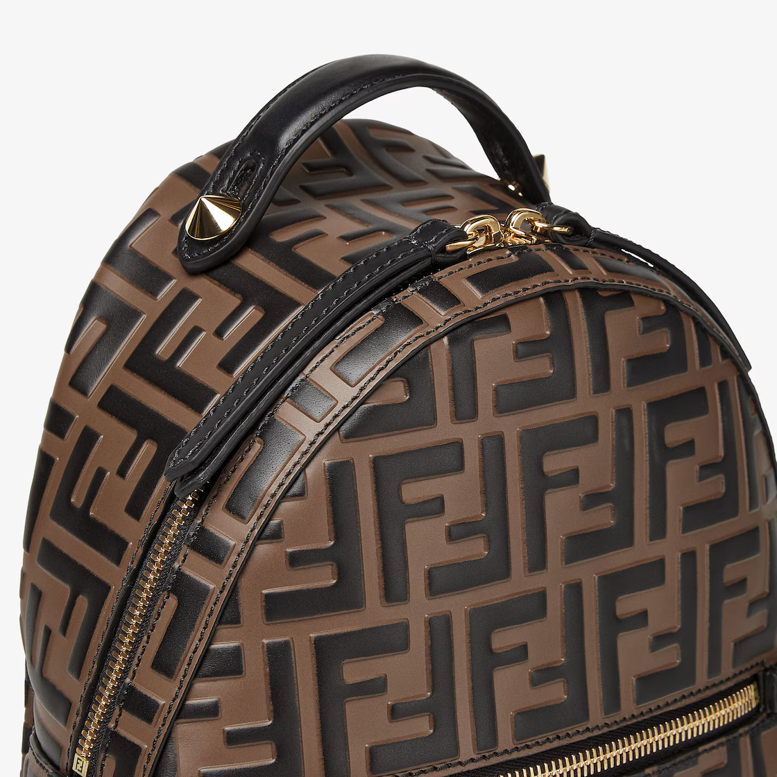 Fendi brown leather ff backpack 8BZ038A5TLF13VK