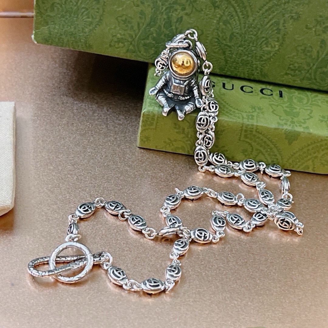 Gucci Anger Forest Series Astronaut Vintage Necklace