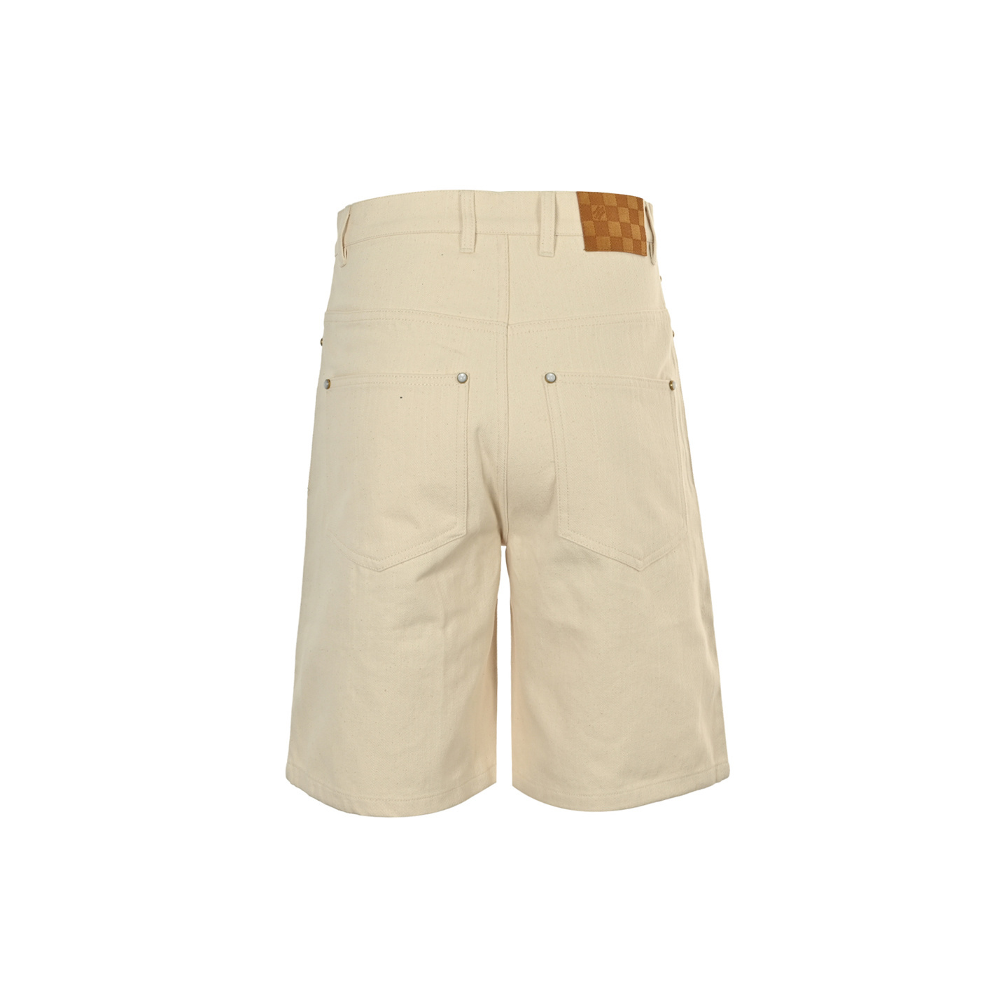 Louis Vuitton 25ss denim shorts with pocket leather label