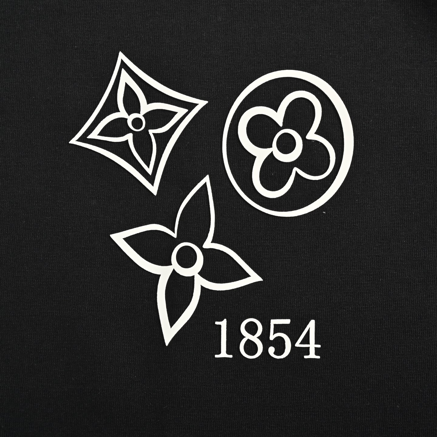 Louis Vuitton 25ss three-flower embossed logo short sleeve