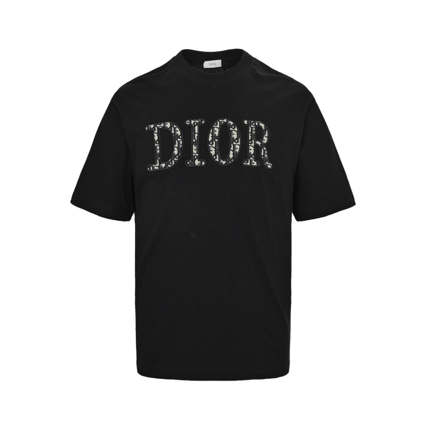 Dior monogram patch embroidered letter short sleeve