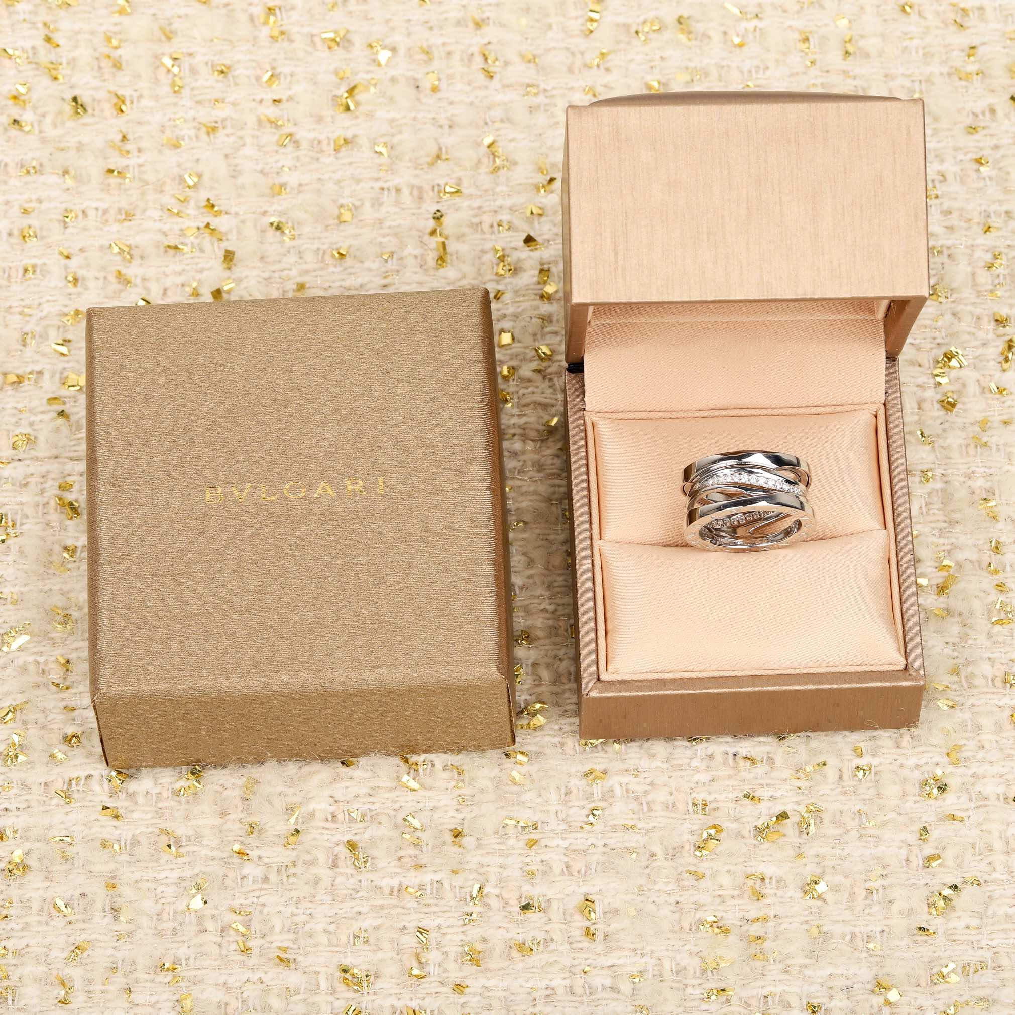 Bulgari wide openwork diamond ring