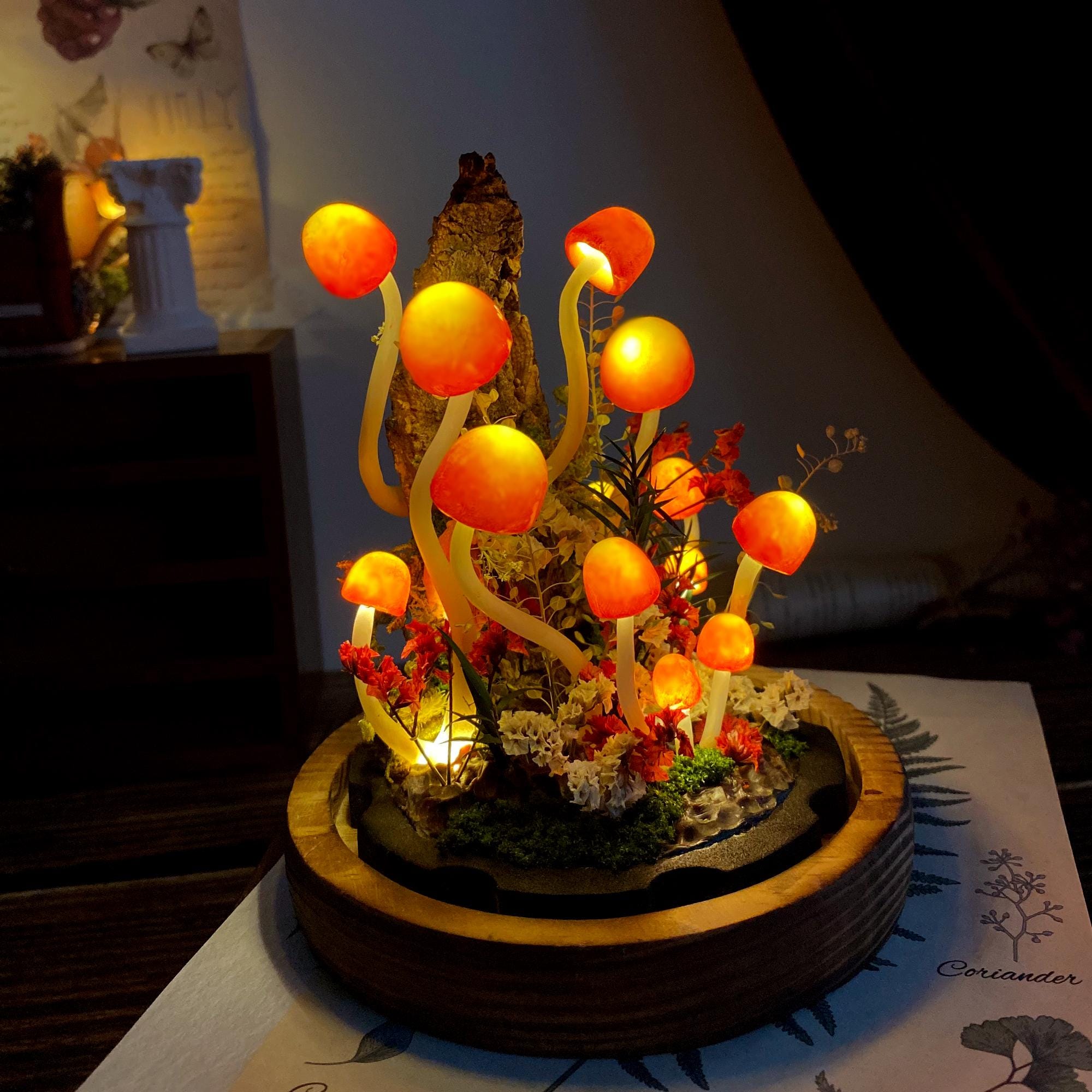 🔥HOT SALE 50% OFF🔥Handmade Enchanted Mushroom Forest Night Light