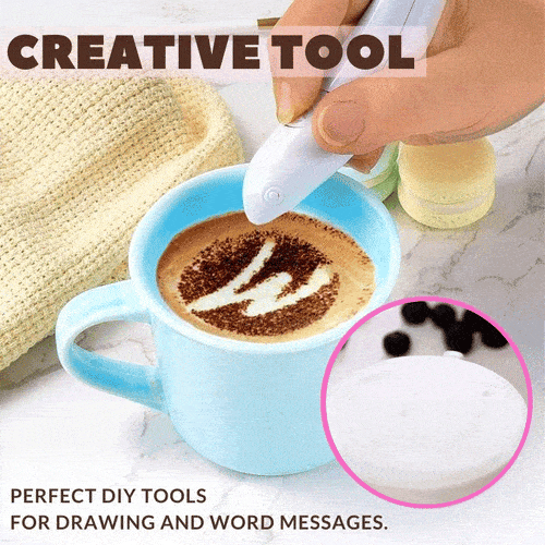 (🔥Last Day Promotion-SAVE 50% OFF) DIY Coffee,Cake Carving Electric Pens -BUY 3 SAVE $9 & FREE SHIPPING