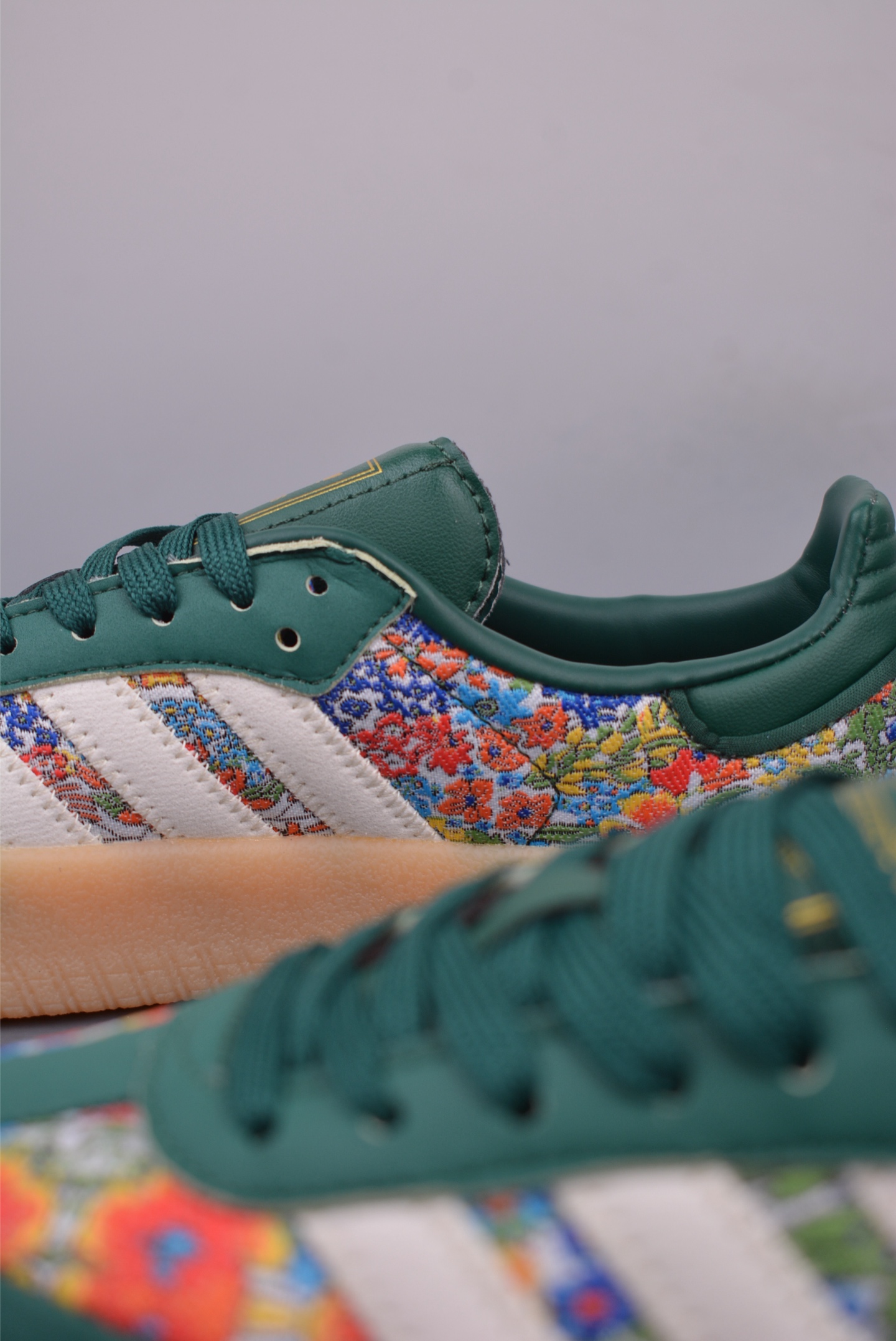 Adidas SAMBA VALENTNE casual shoes green crushed peanut gum thick sole JH7289