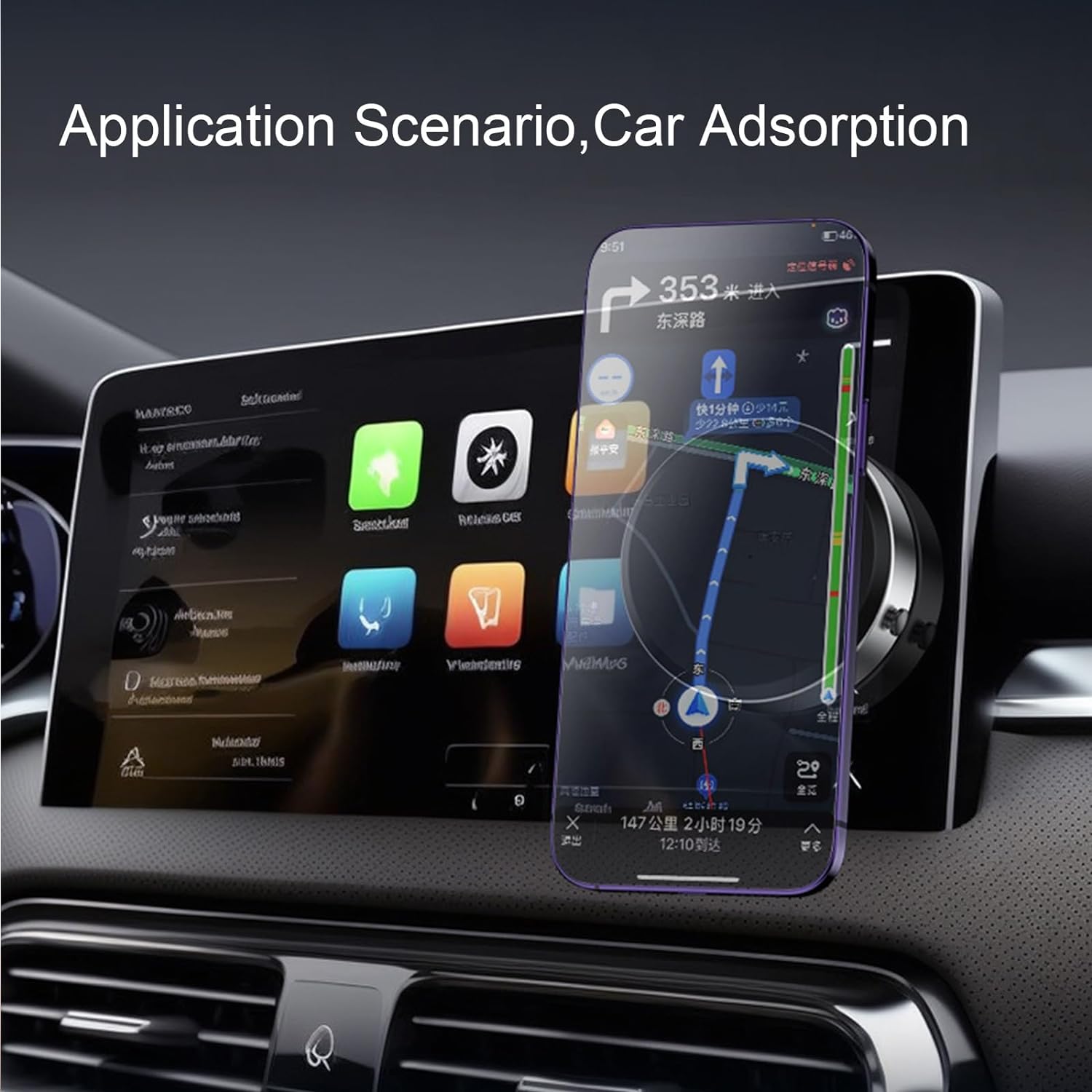 👍Last Day Promotion 45% OFF💥2024 upgrade Dual-Sided Magnetic Phone Holder with Automatic Suction Cup