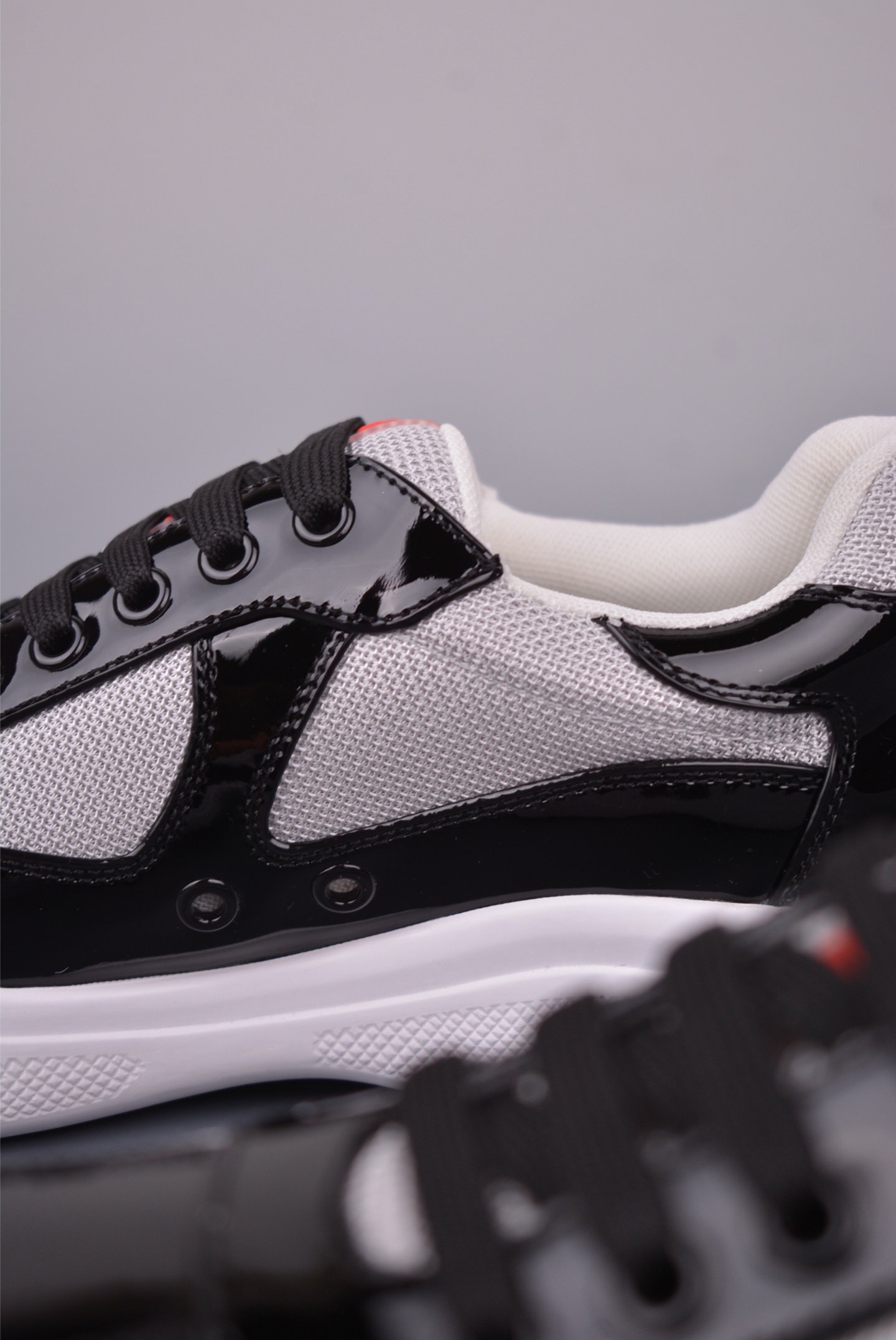 Prada America’s Cup Patent Leather Black and White 4E3400_ASZ_F0002_F_G000
