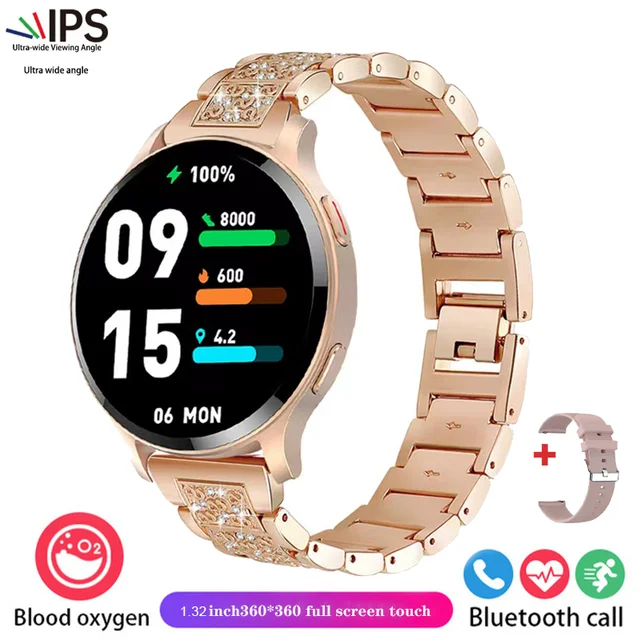 New women's smartwatch Women's Health Heart rate Sleep Monitor HD Bluetooth Call HD screen IP68 waterproof for Huawei Xiaomi