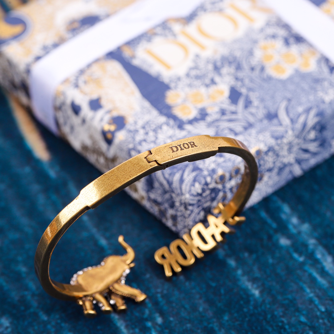 Dior diamond elephant bracelet