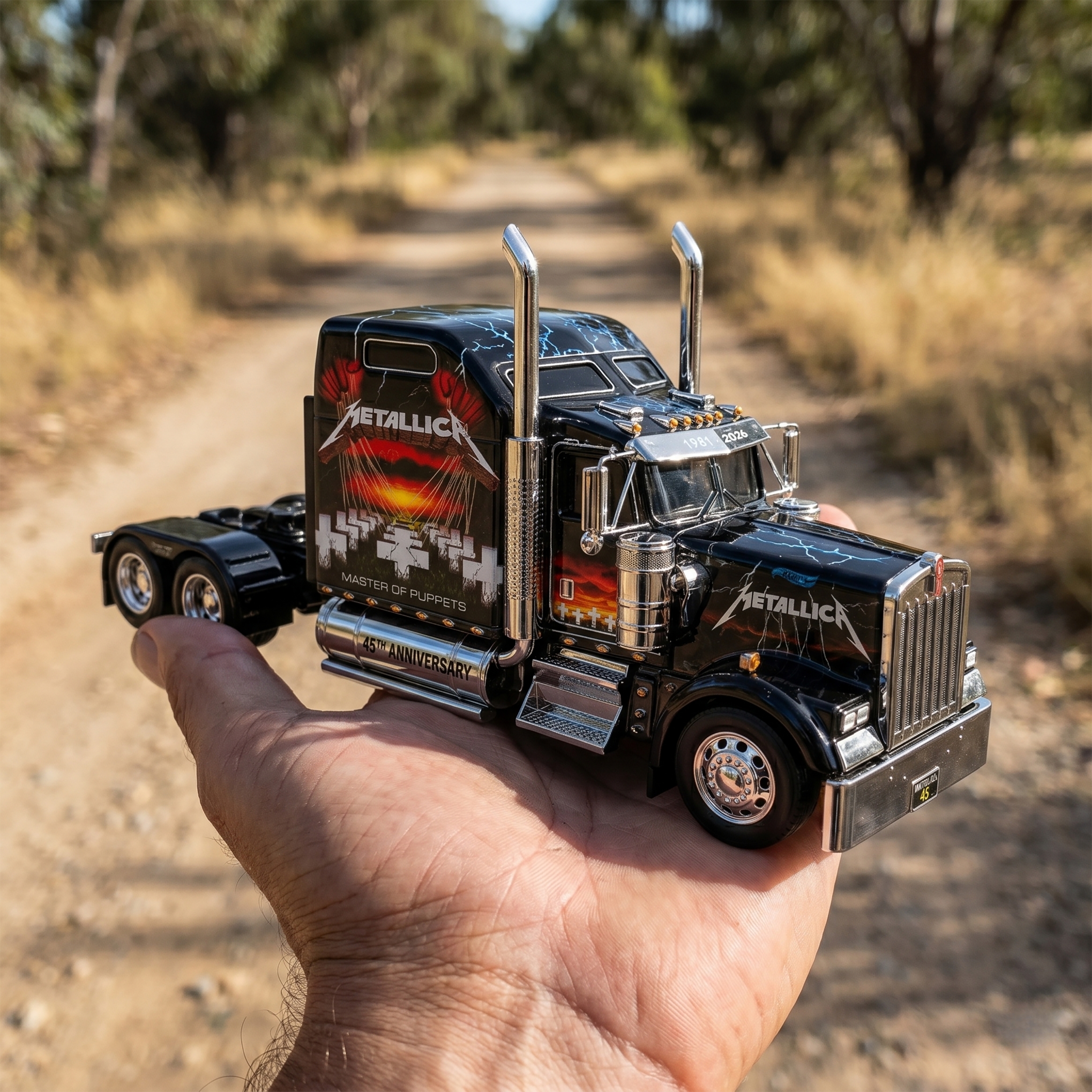 🤘Hot Wheels Metallica 45th Anniversary Master of Puppets Heavy Metal Tour Truck