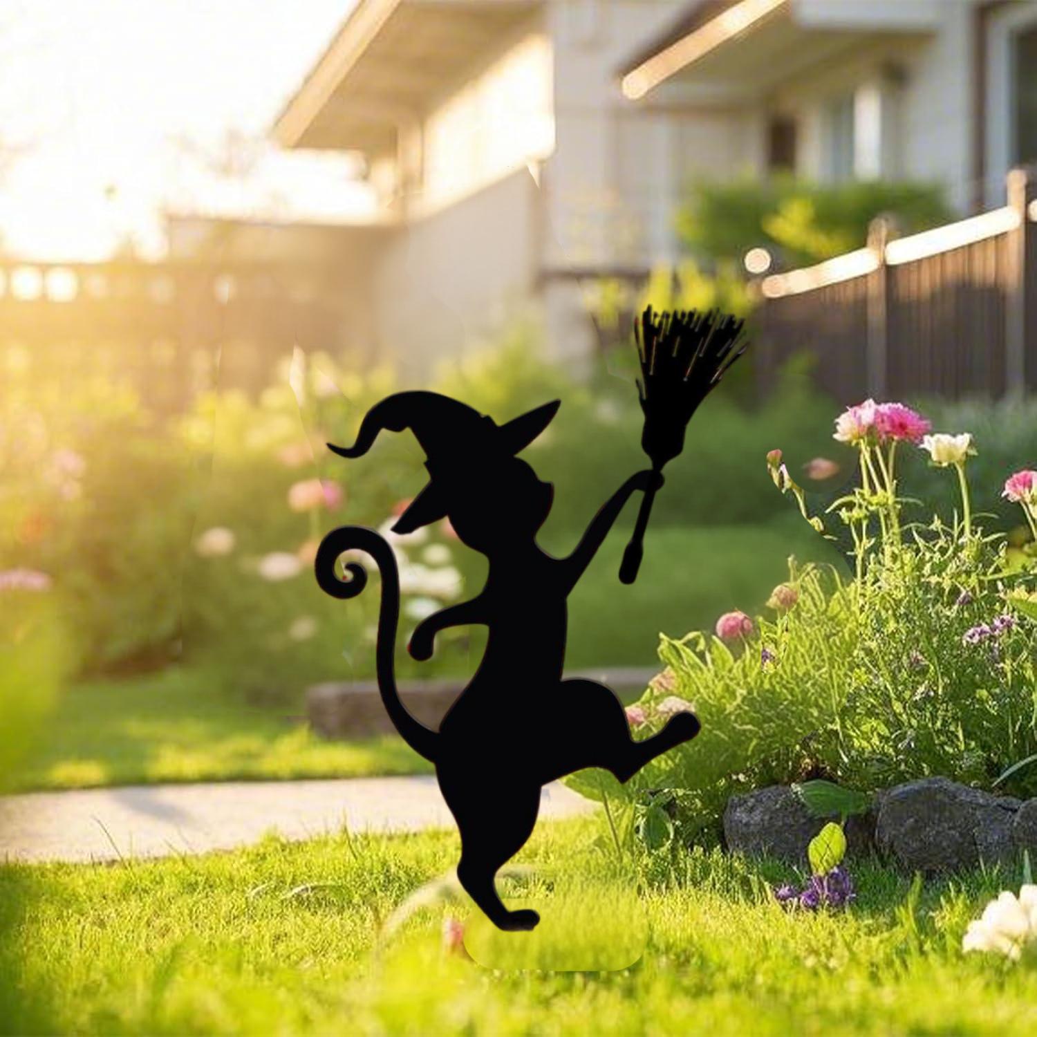 🔥Last Day Sale - 45% OFF🔥Halloween Cat Metal Yard Stake - Adorable Cat Sign