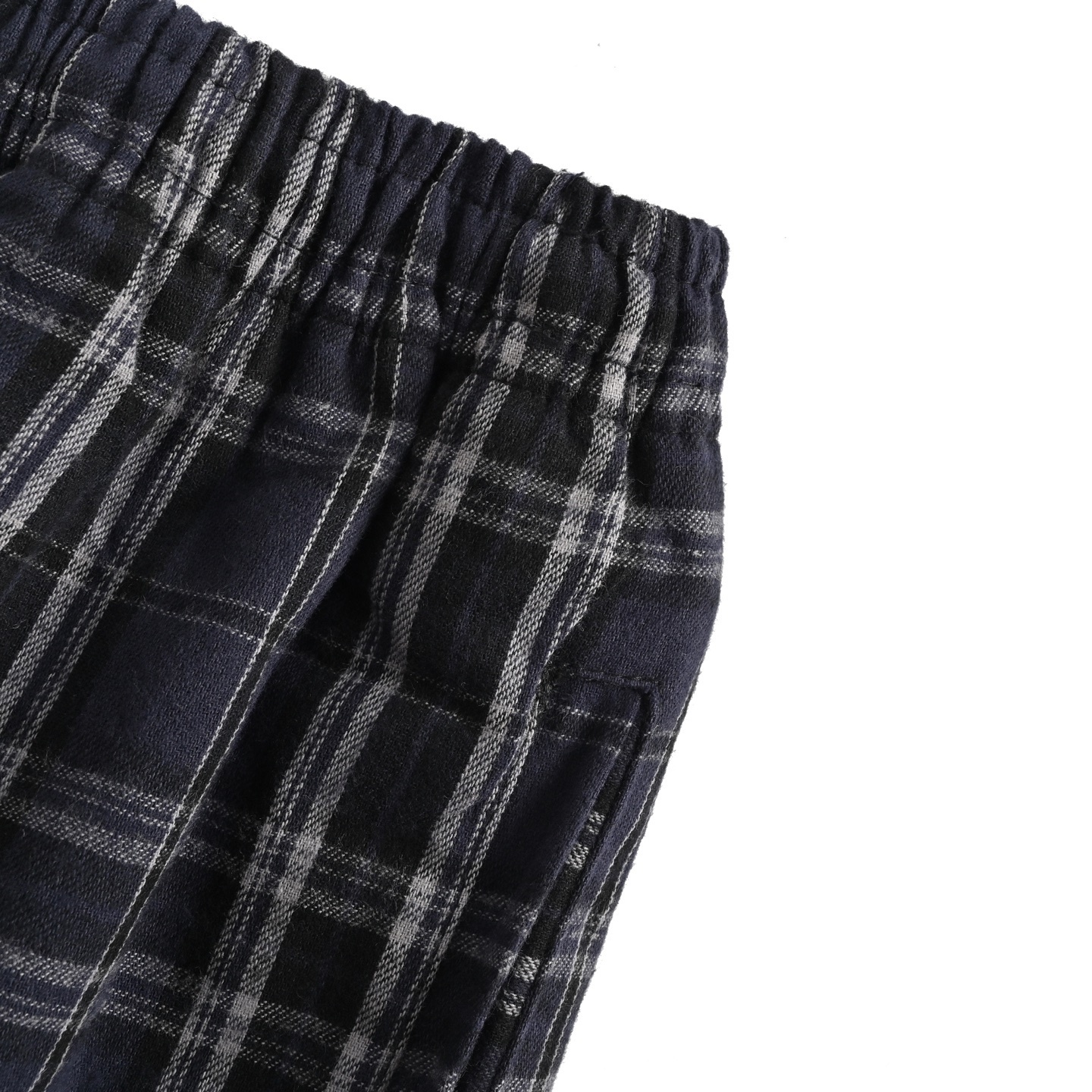 Balenciaga 25Fw blue check appliqué trousers