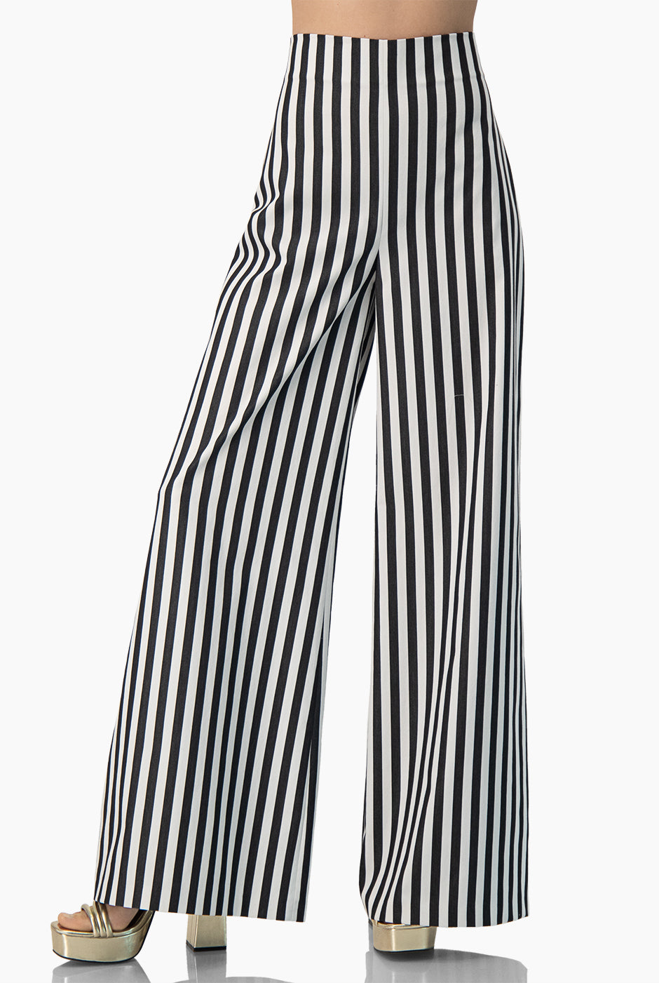 Pantalon amplio rayado