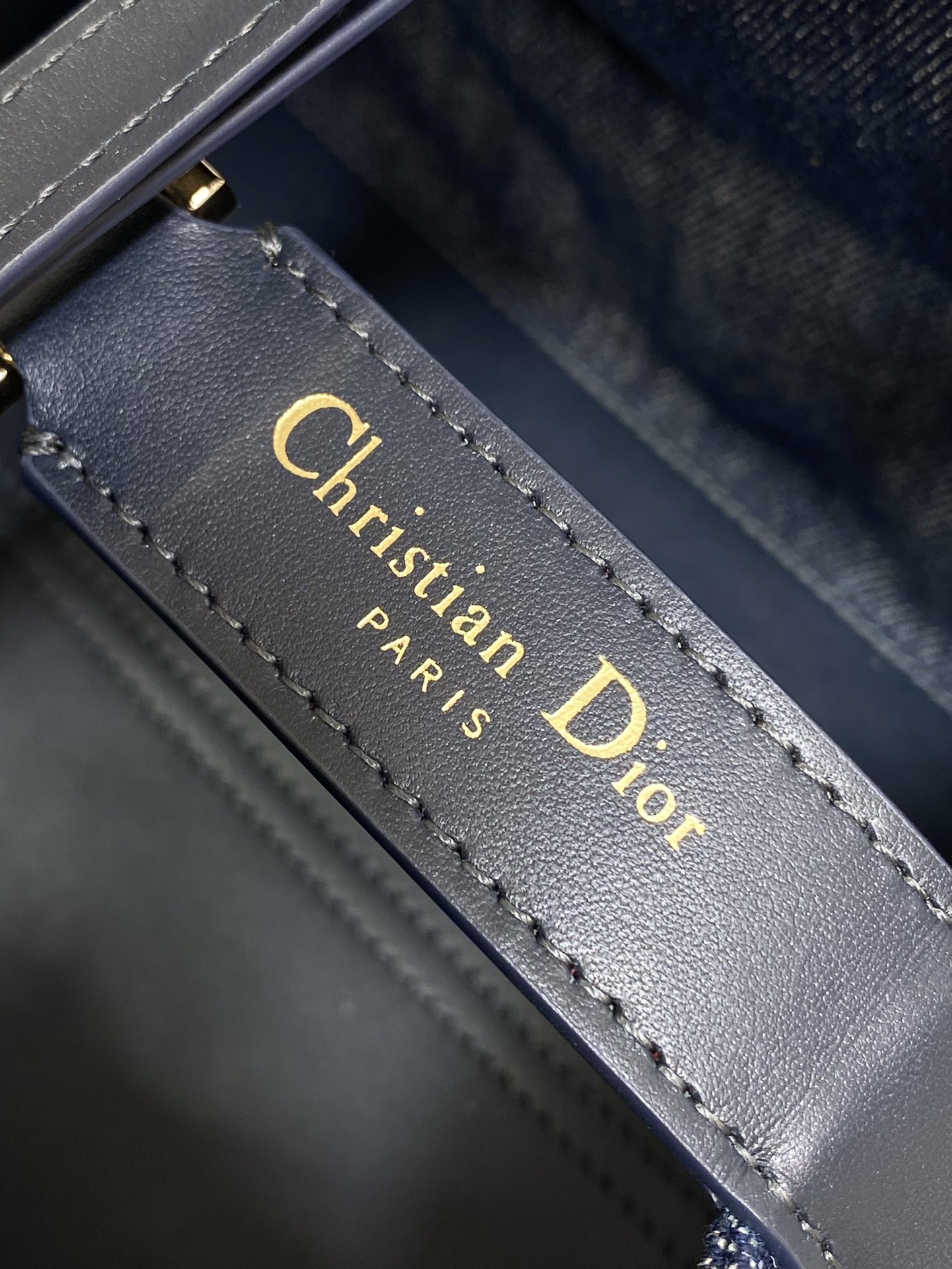 Dior Toujours Embossed Denim Bag