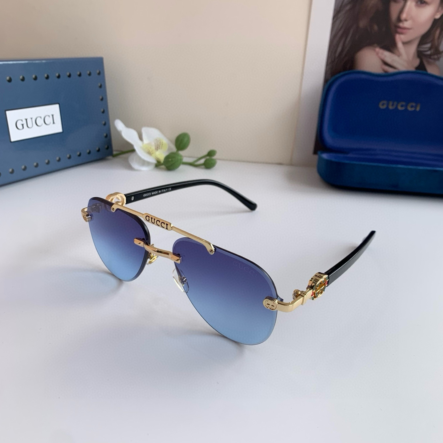 Gucci rimless sunglasses