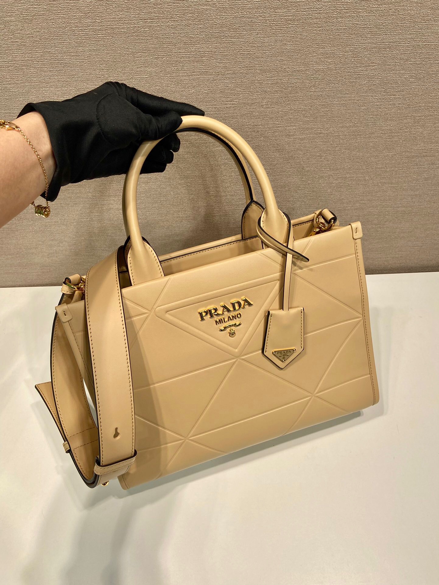 Prada Triangular Diamond Small Tote Bag 1BA379
