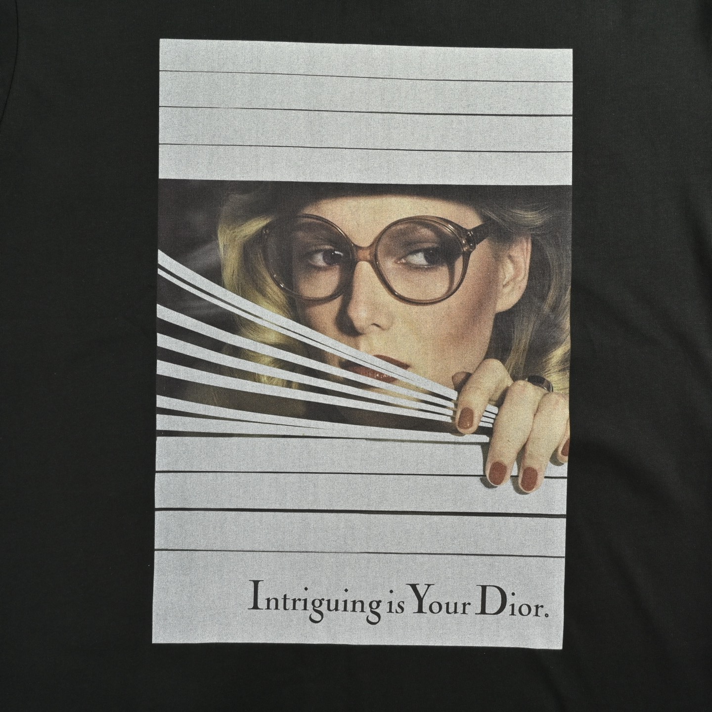 Dior 25ss magazine cover print short-sleeved shirt