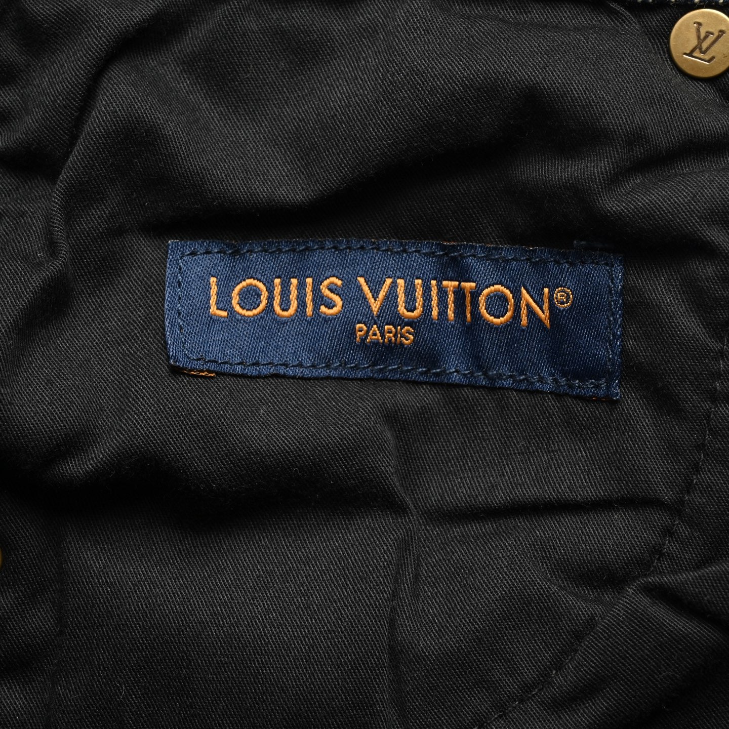Louis Vuitton 25ss snake-print mosaic denim shorts
