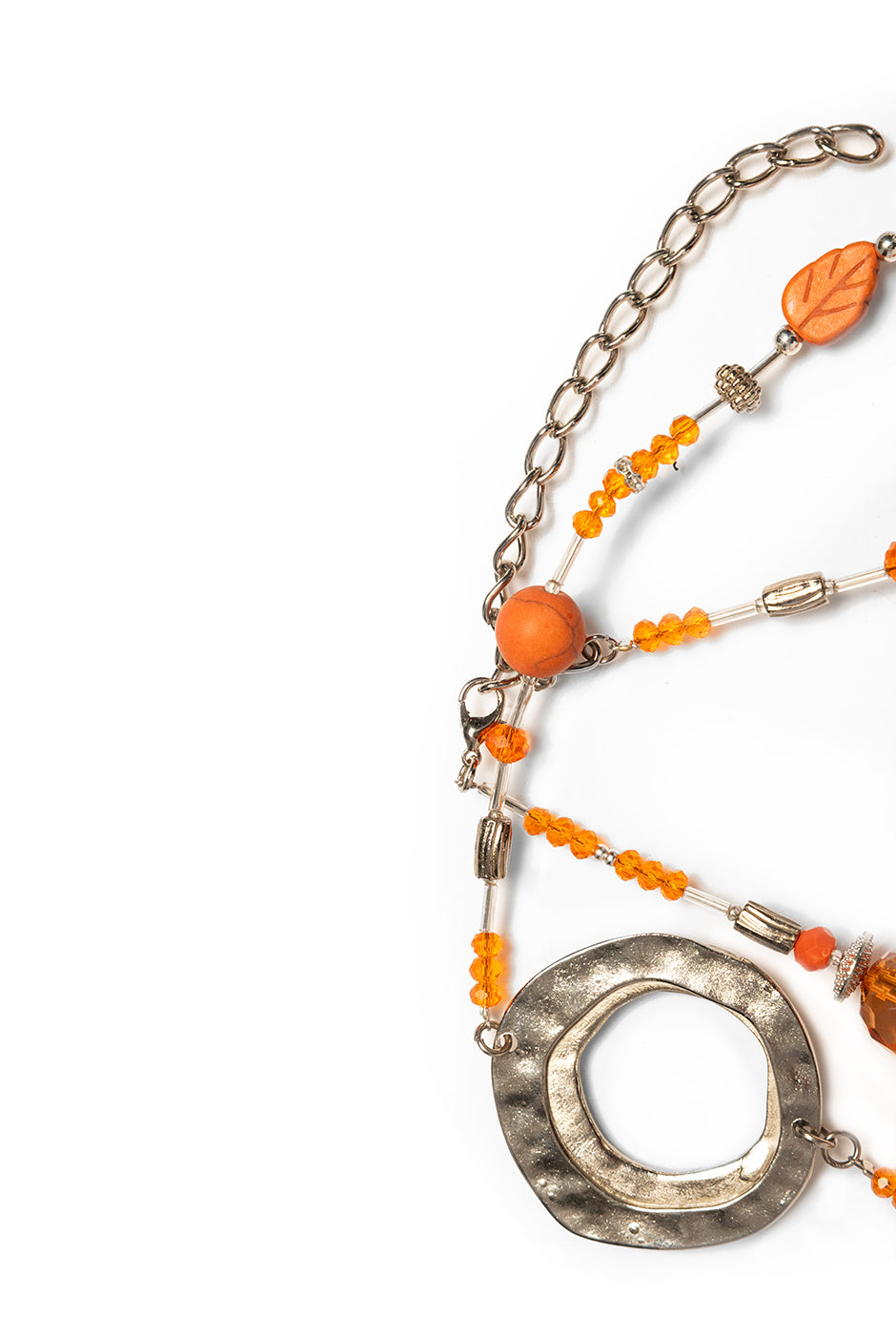Collar Silver Orange