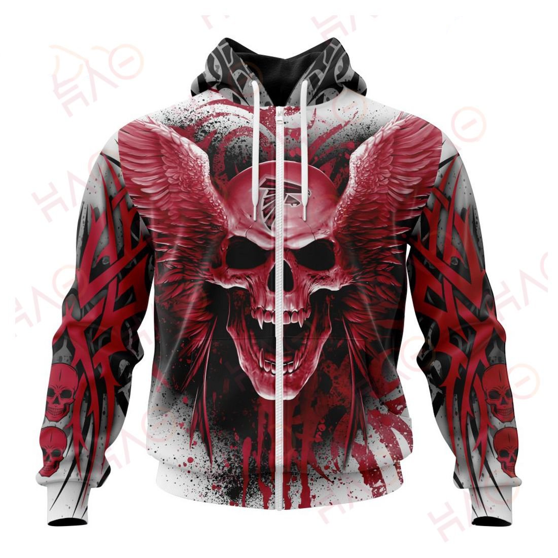 ATLANTA FALCONS 3D HOODIE SKULL ART
