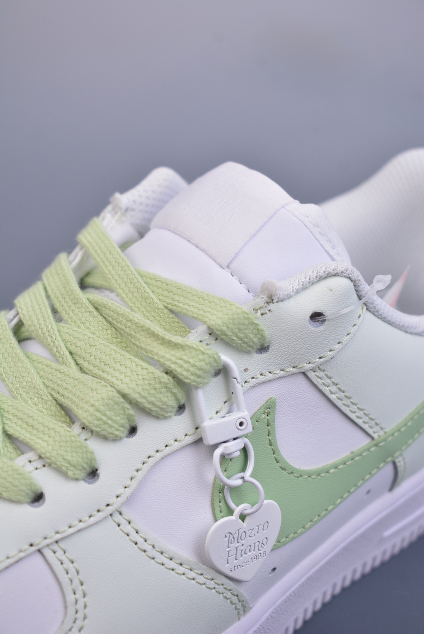 Stussy x Nike Air Force 1 07 Low Sneakers White Green Apple DY8899-002