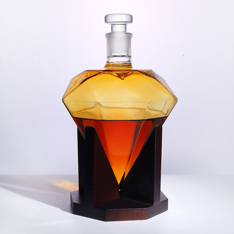 Diamond-shaped whiskey bottle