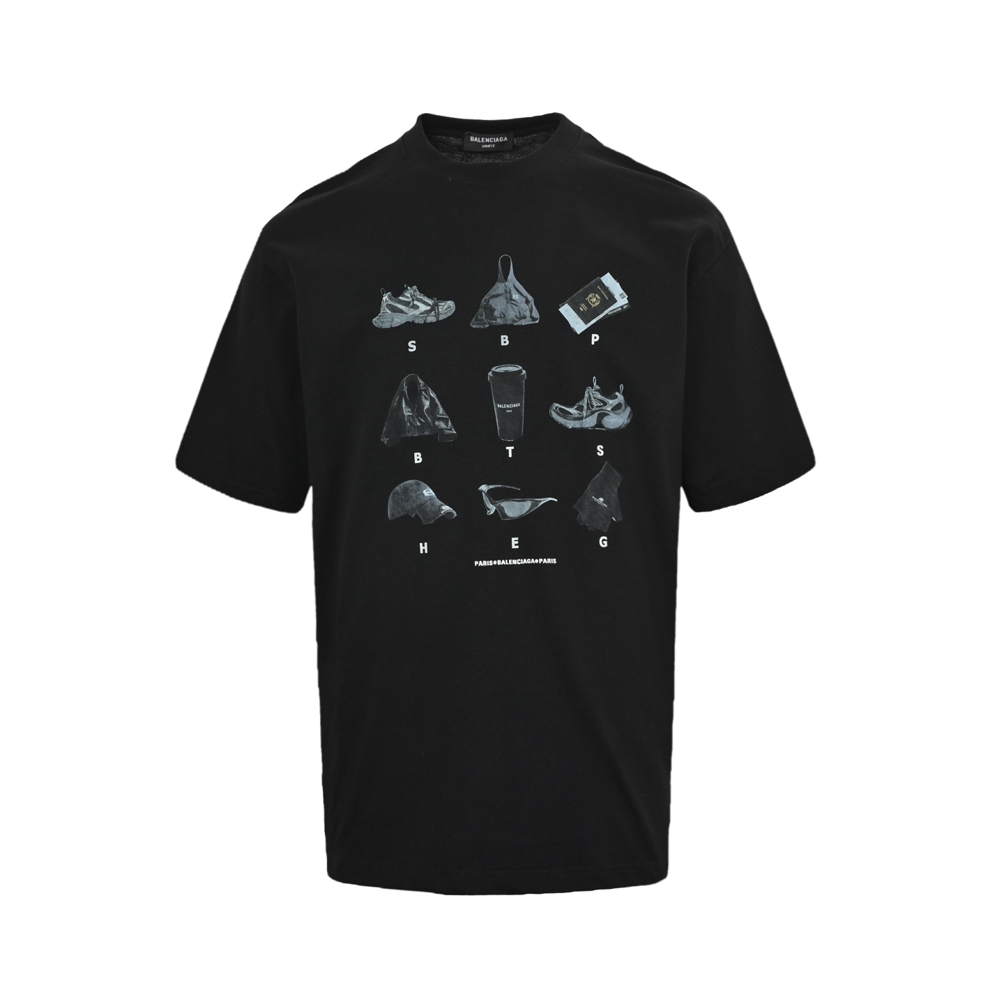 Balenciaga 25ss classic single product printed short sleeve