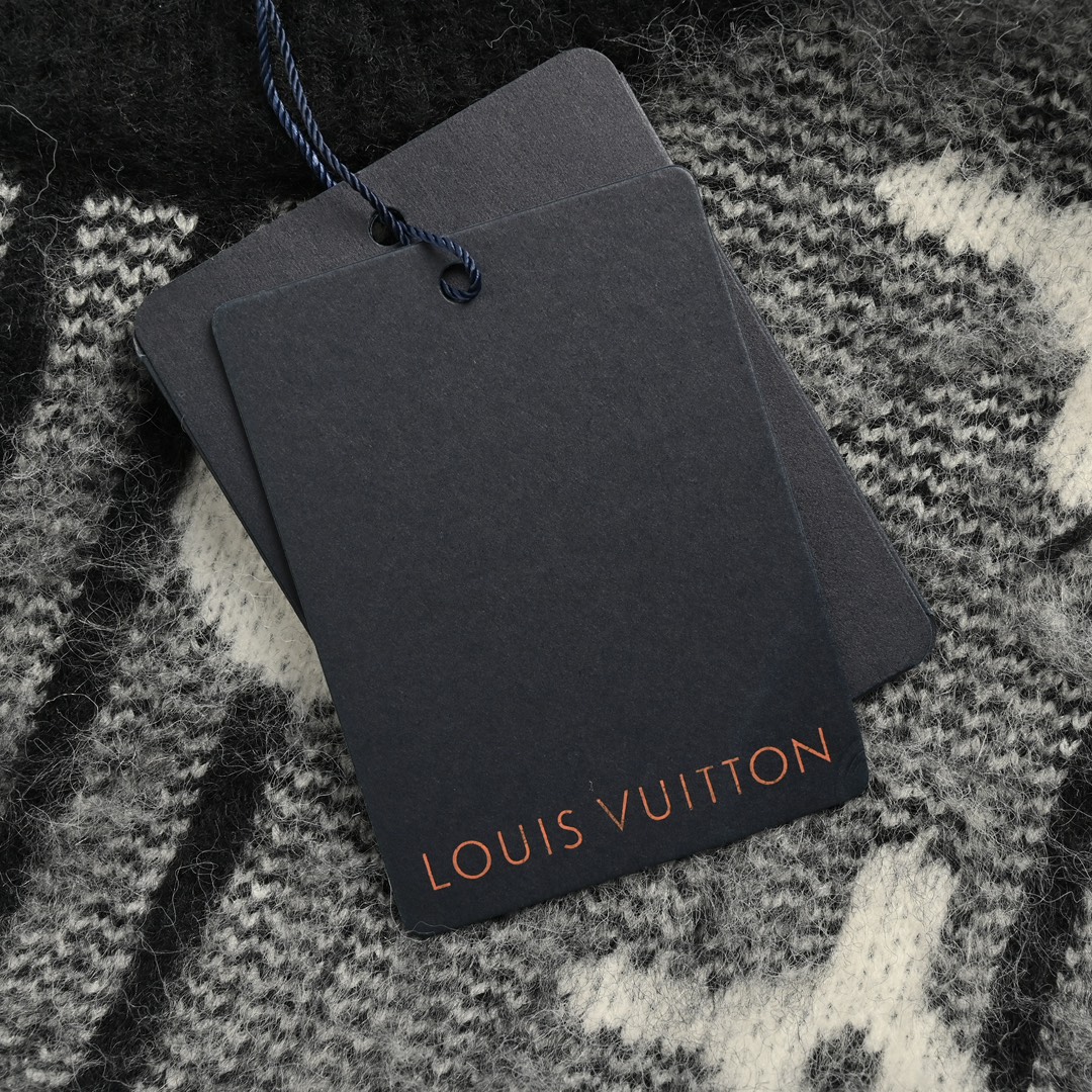 Louis Vuitton 24Fw all-over monogram jacquard blend mohair sweater