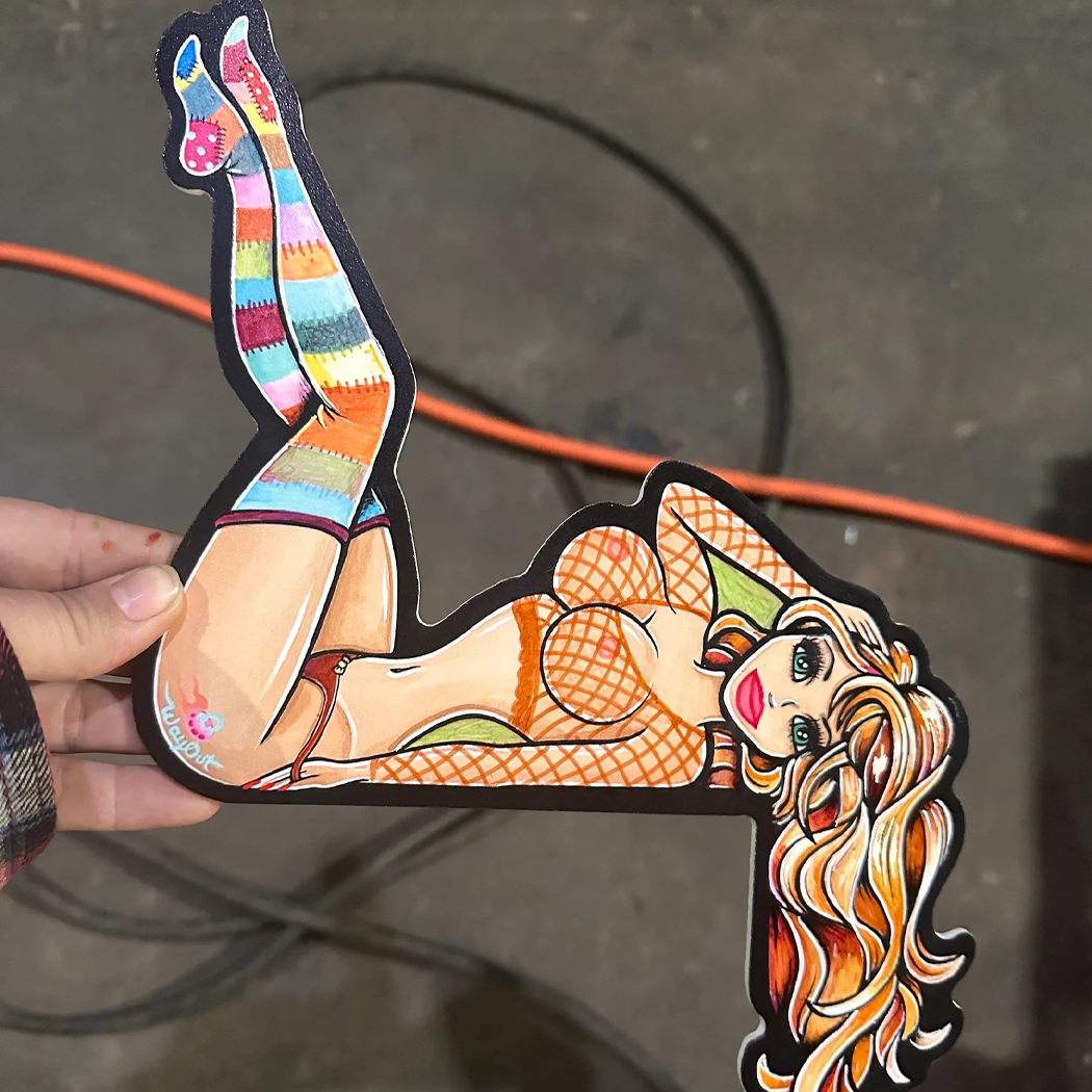 “Roxie Wildcat” Pin Up Girl Sign