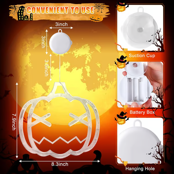 🌟On Sale🎃Halloween Decorations Window Lights with Suction Cups