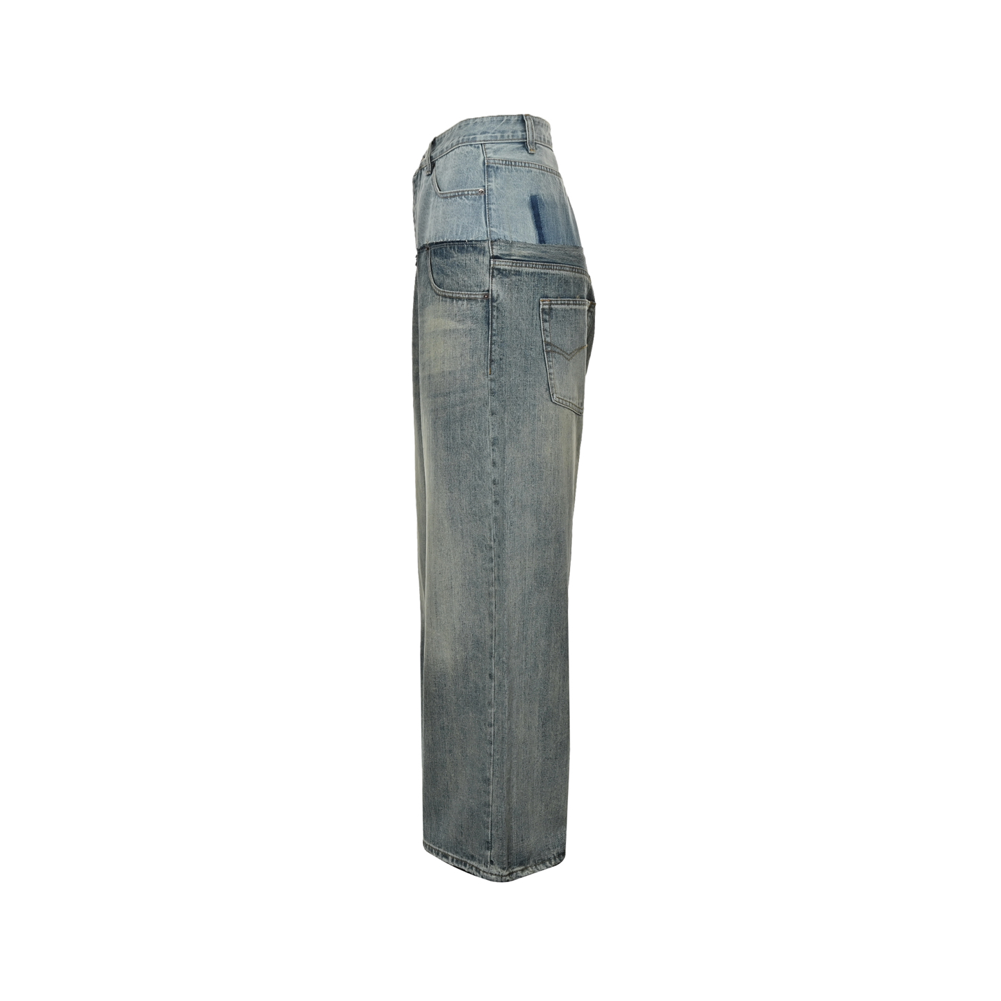 Balenciaga 24Fw patchwork washed jeans