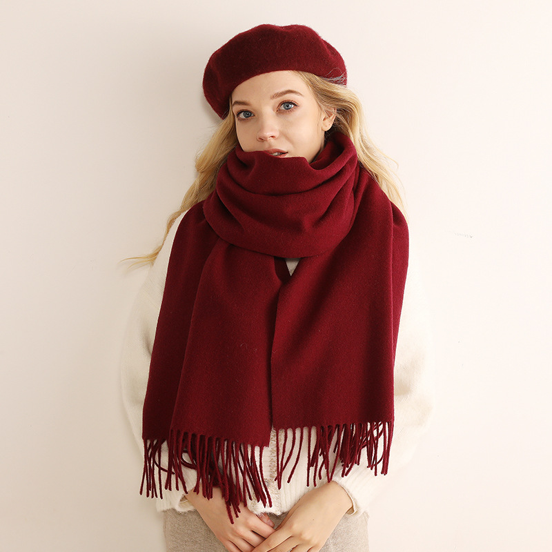 Fashion Long Solid Cashmere Shawl Scarf for Lady Warm Winter Cashmere Scarf Autumn Pashmina Shawl Scarf
