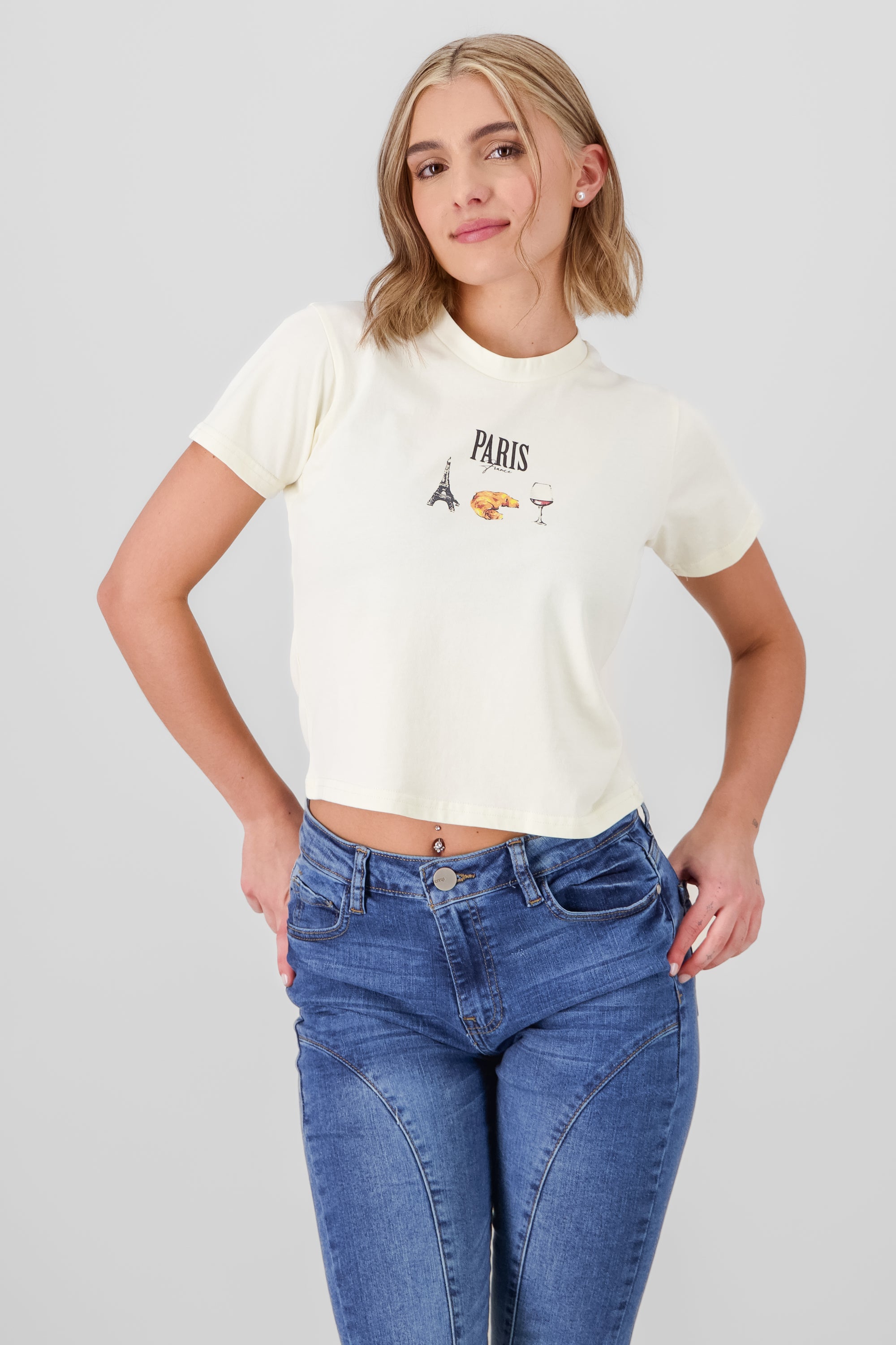 Paris Print Graphic T Shirt