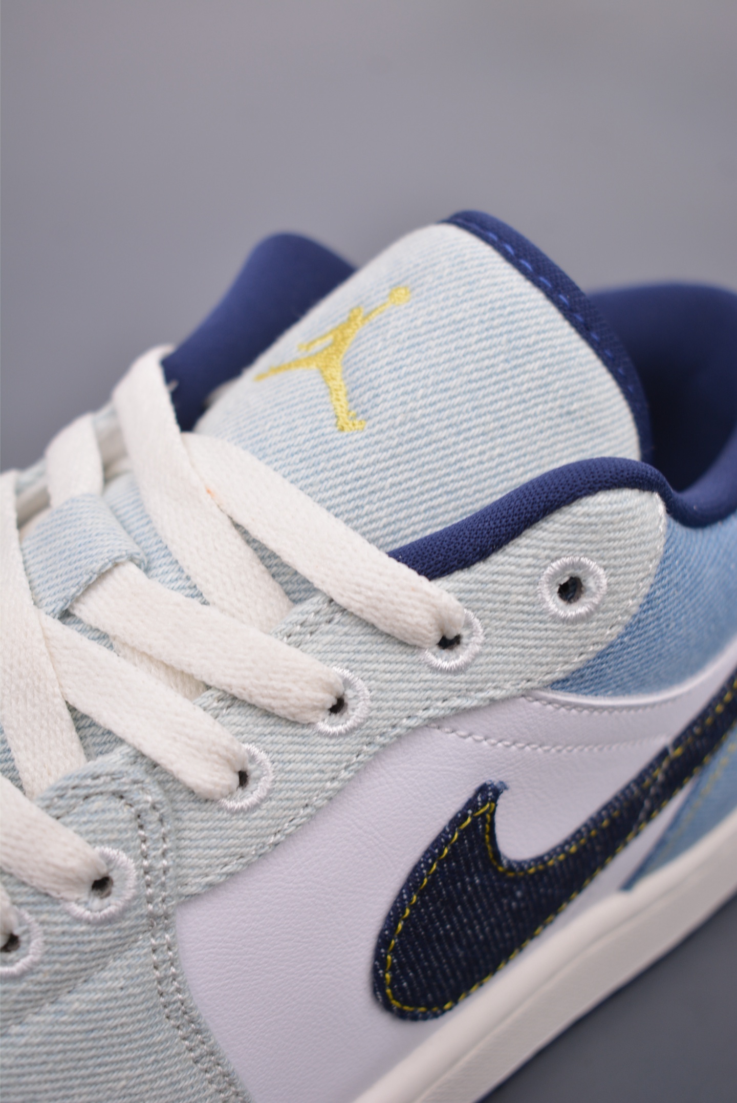 Nike Wmns Air Jordan 1 Low GS White Blue Denim IH0648-141