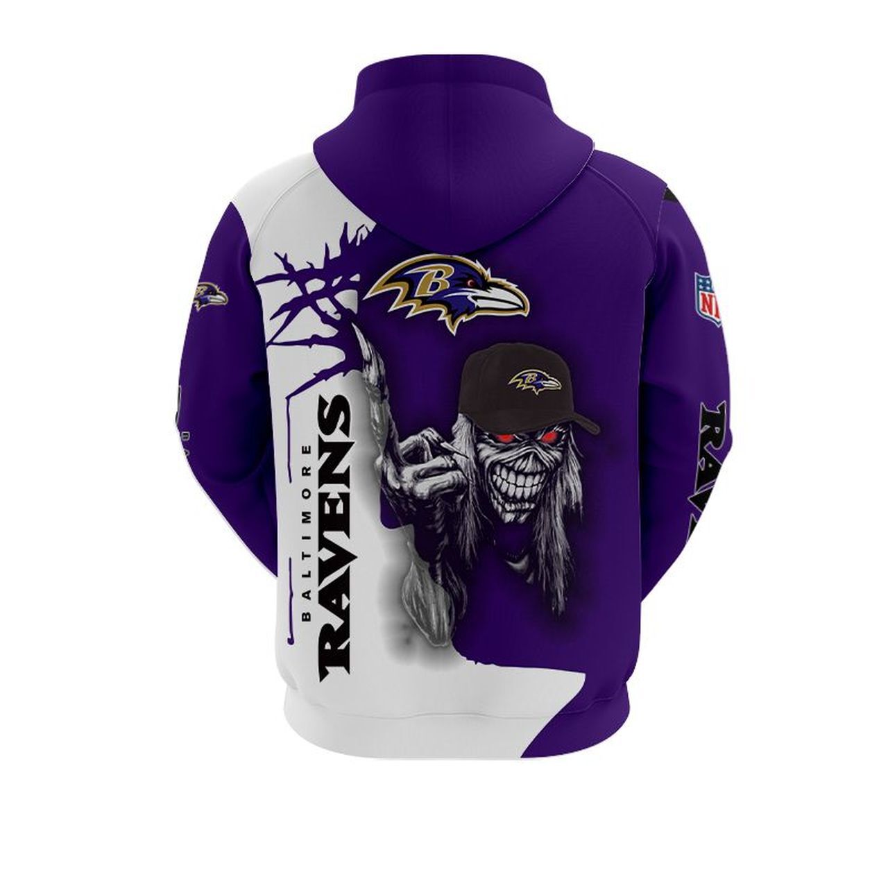 BALTIMORE RAVENS 3D HOODIE BBRR012