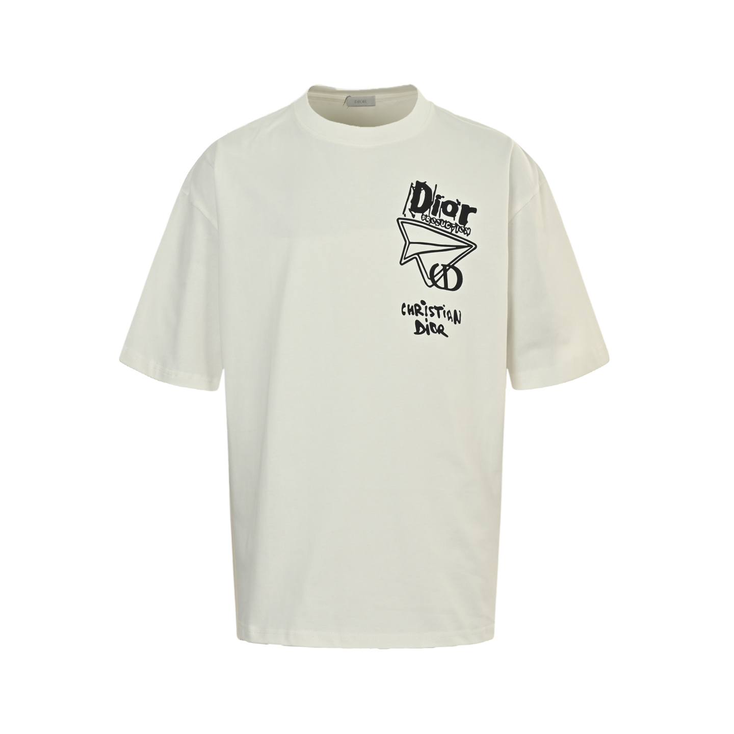 Dior 25ss paper airplane print short-sleeve shirt