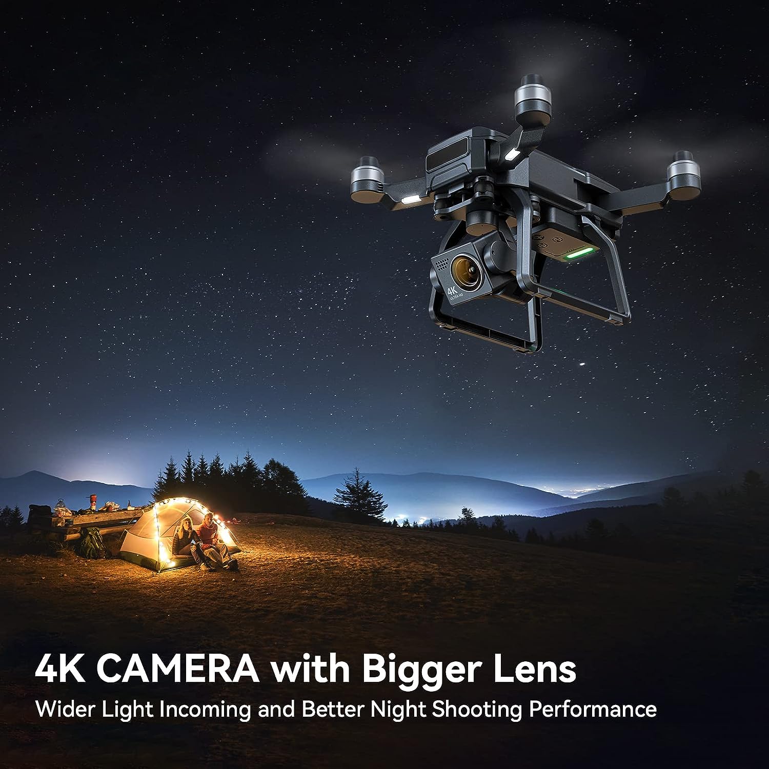 Bwine GPS Drones with Camera for Adults 4K Night Vision 3-Aix Gimbal 2Mile Long Range