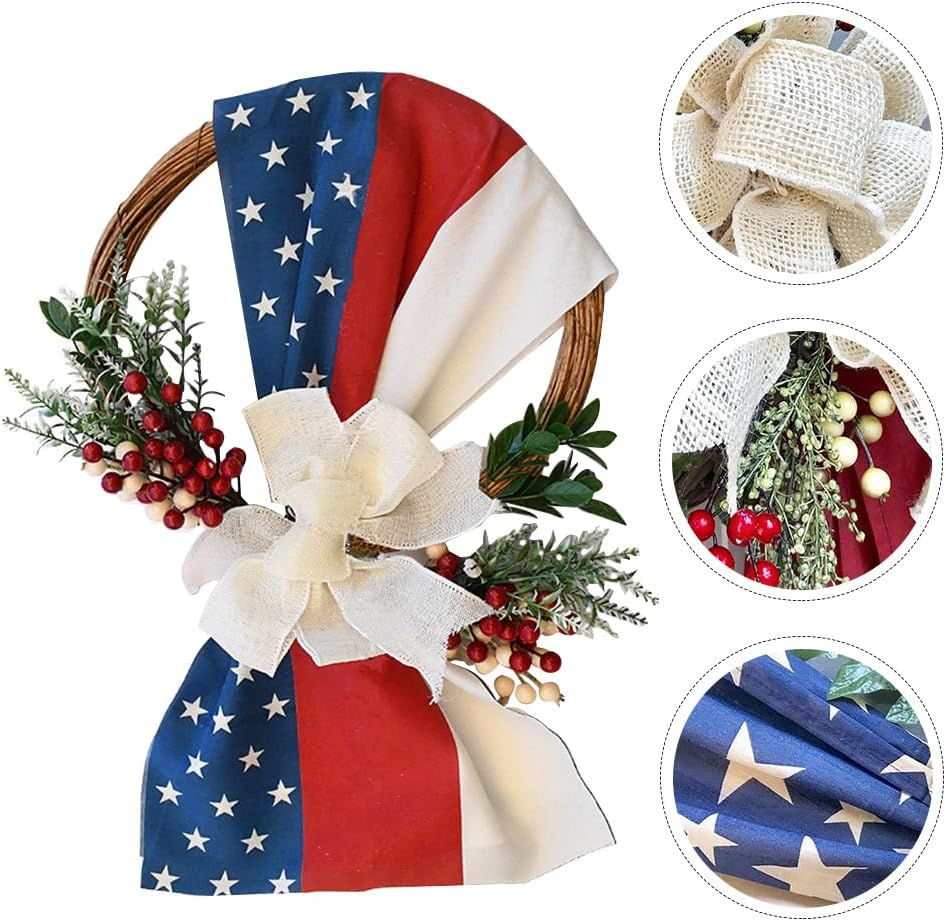 🔥[SAVE 50% OFF]--13.76in*19.6in 4Th Of July Patriotic Independence Day Wreath -BUY 2 FREE SHIPPING