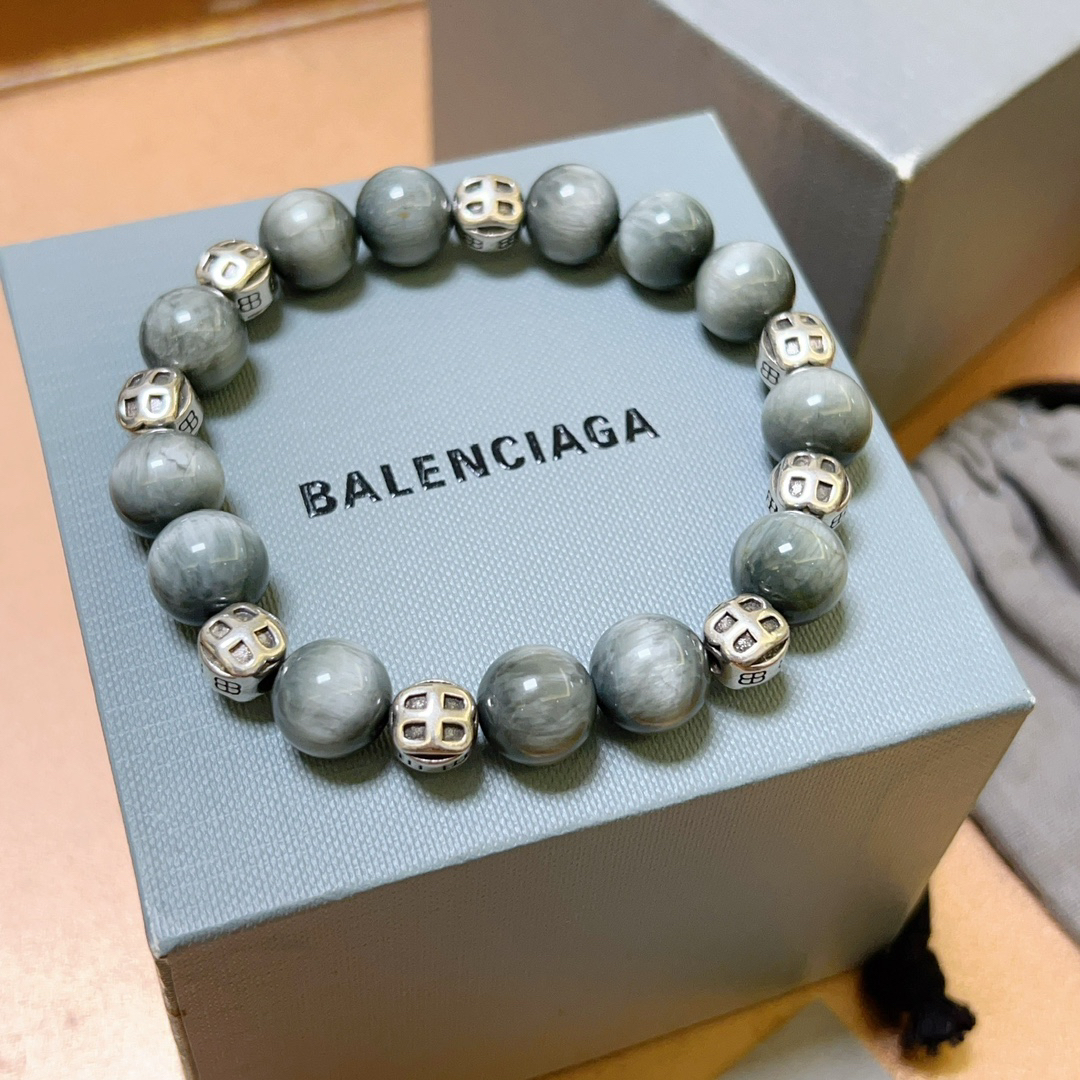 Balenciaga Natural Moonstone Thai Silver Style Bracelet