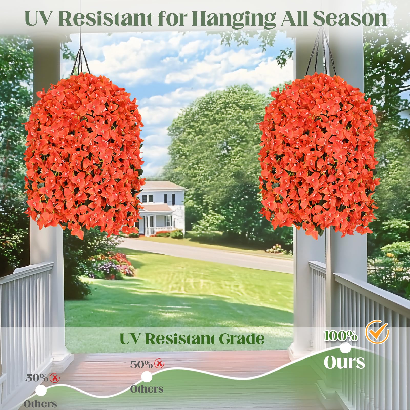 🔥ON SALE - 45% OFF🔥Realistic Faux Silk Bougainvillea Flowers, - UV resistant, Waterproof, Windproof