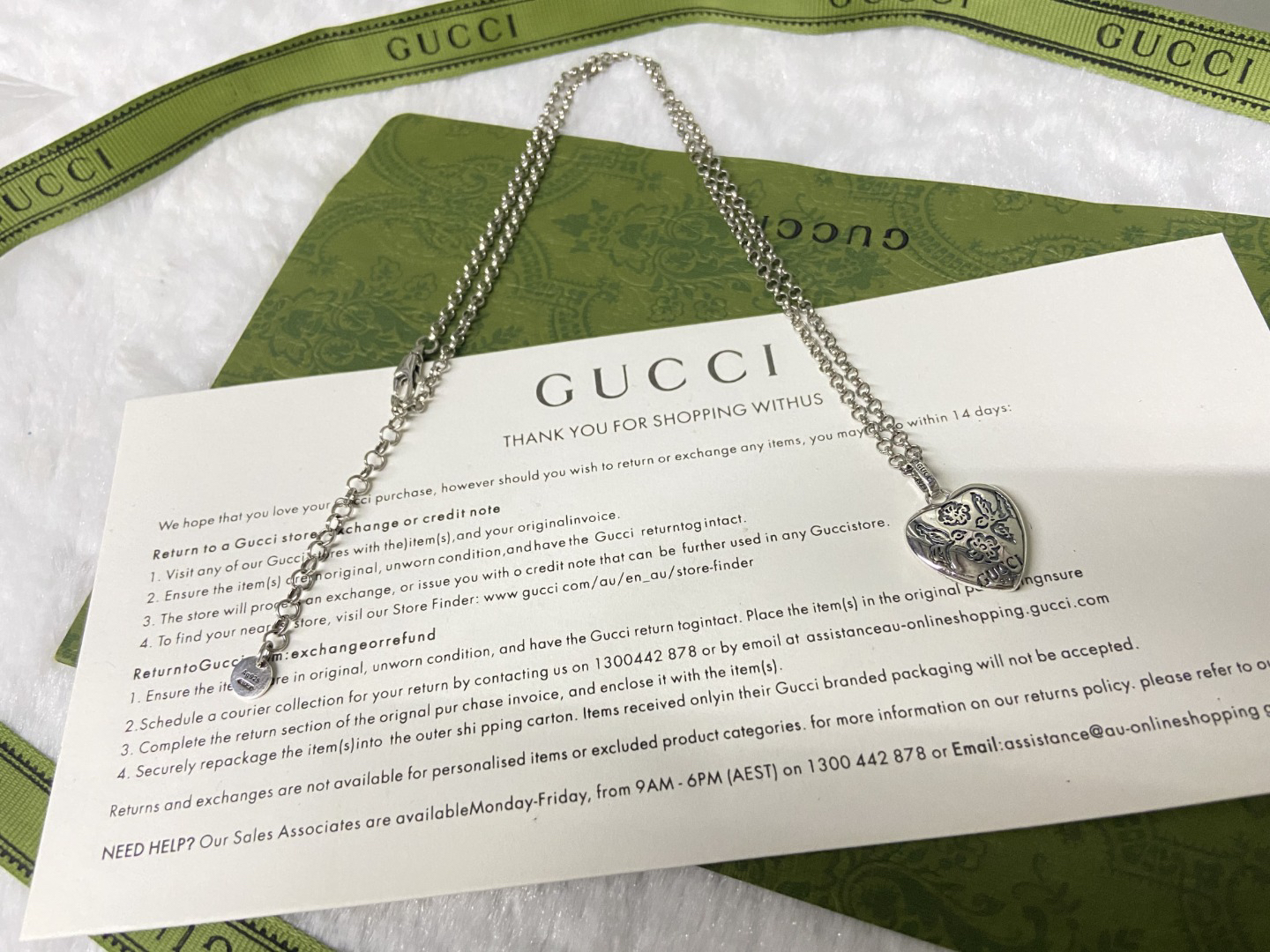 Gucci Fearless Flower and Bird Necklace