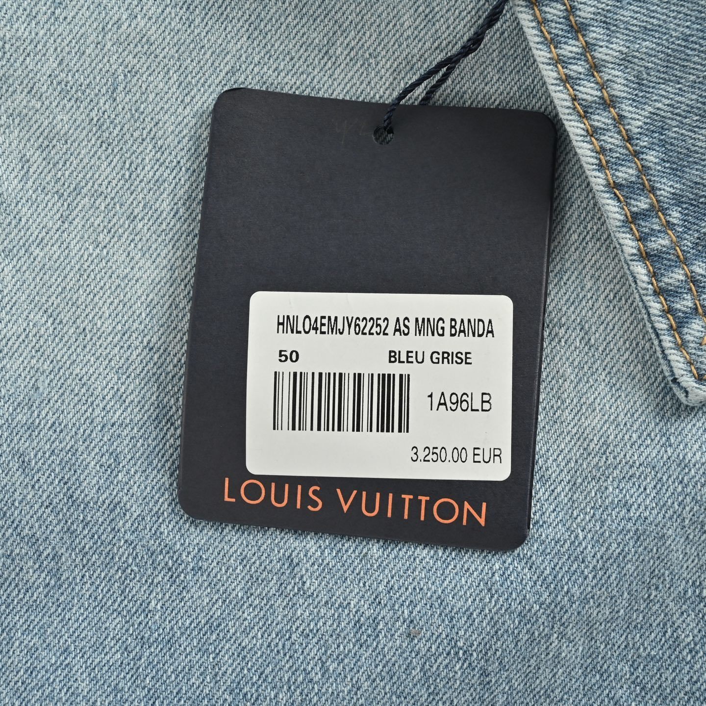 Louis Vuitton 25Fw embroidered pocket denim blue denim jacket