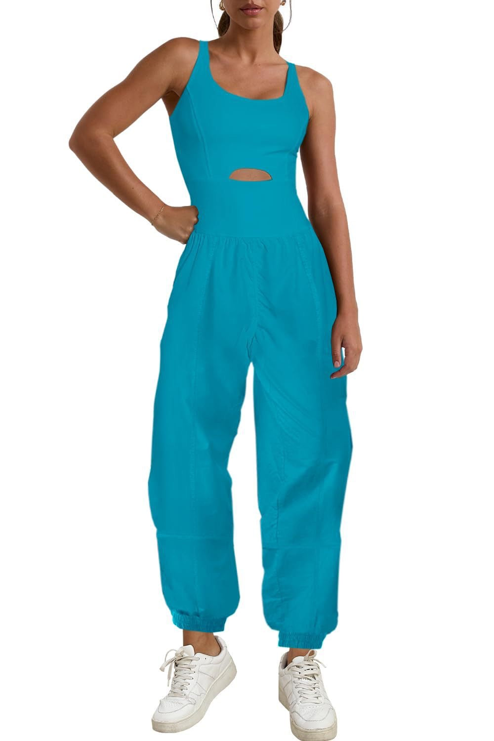 Sleeveless Sports Suit Jumpsuit for Women