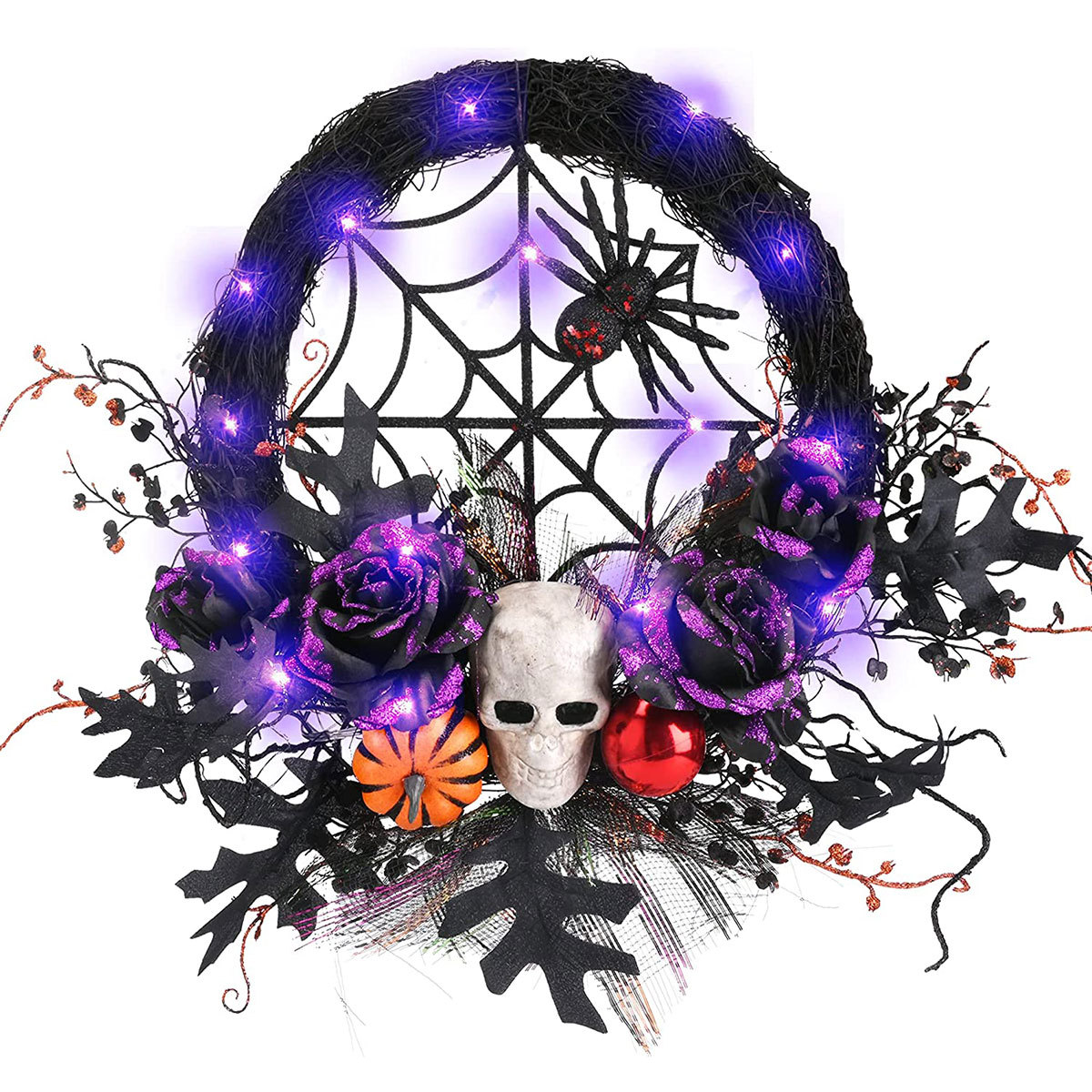 👻Halloween pumpkin skull wreath🎃