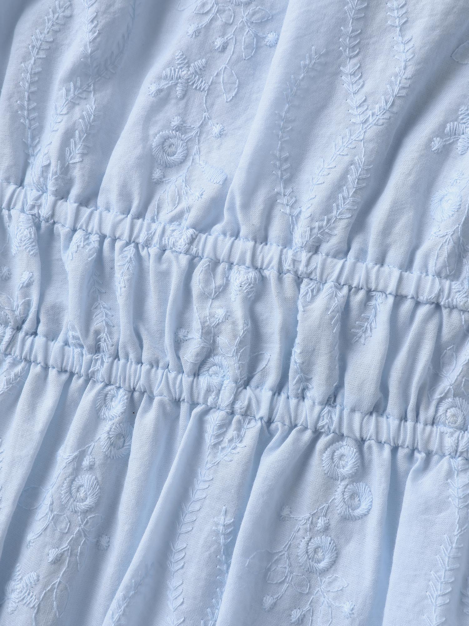 Cotton Floral Textured Ruffled Tank Top