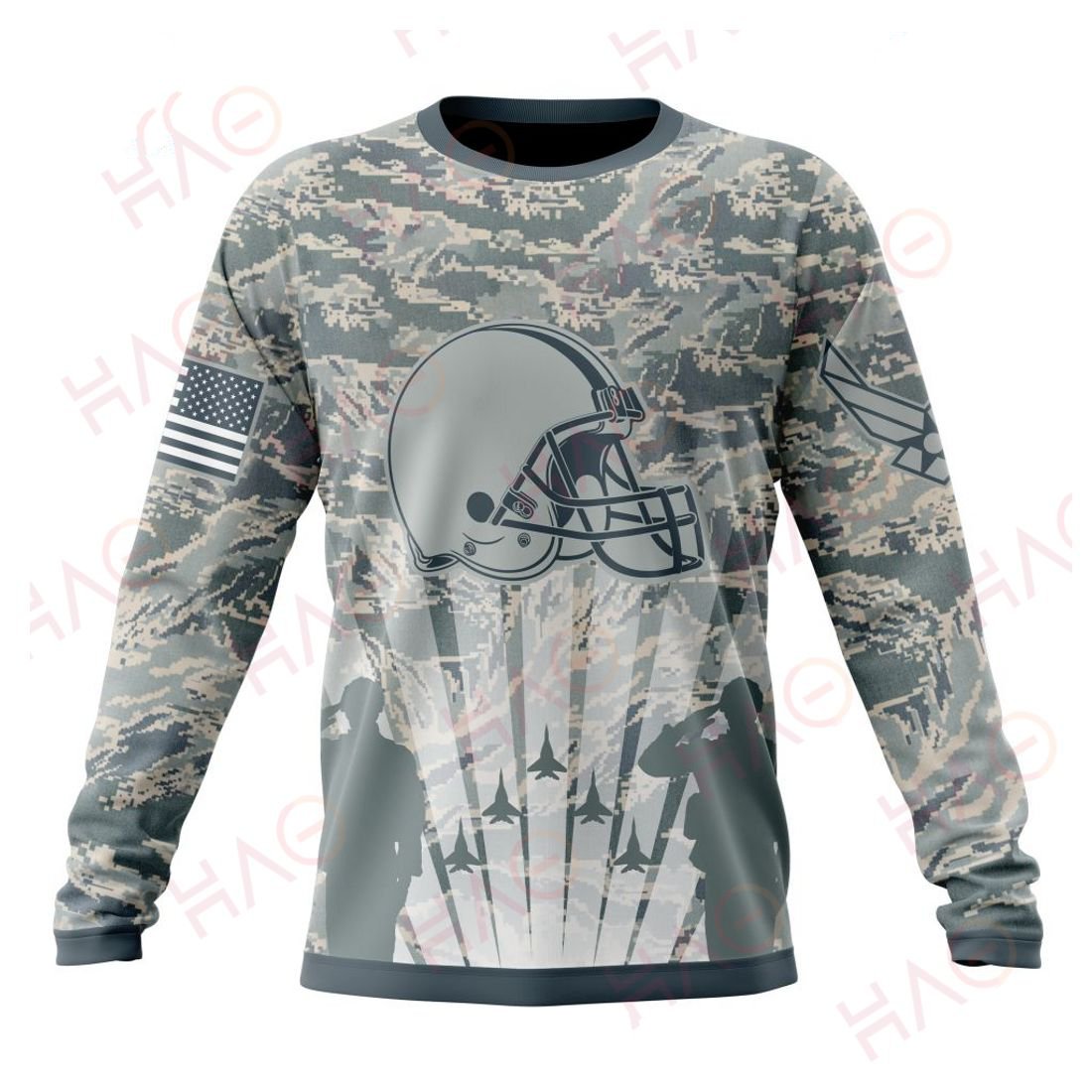 CLEVELAND BROWNS 3D HOODIE US AIR FORCE
