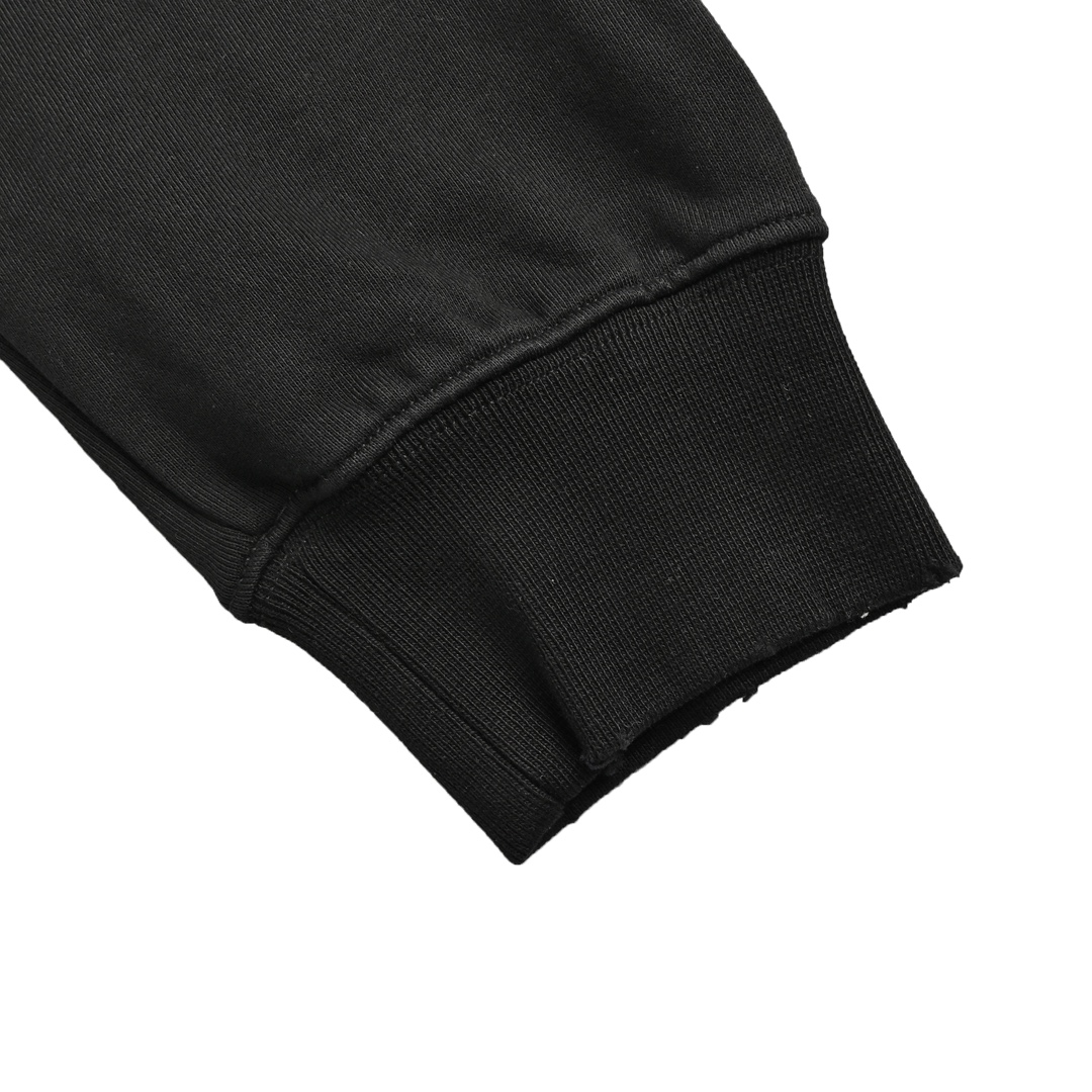Balenciaga 24Fw pierced collar rivet crew neck sweatshirt