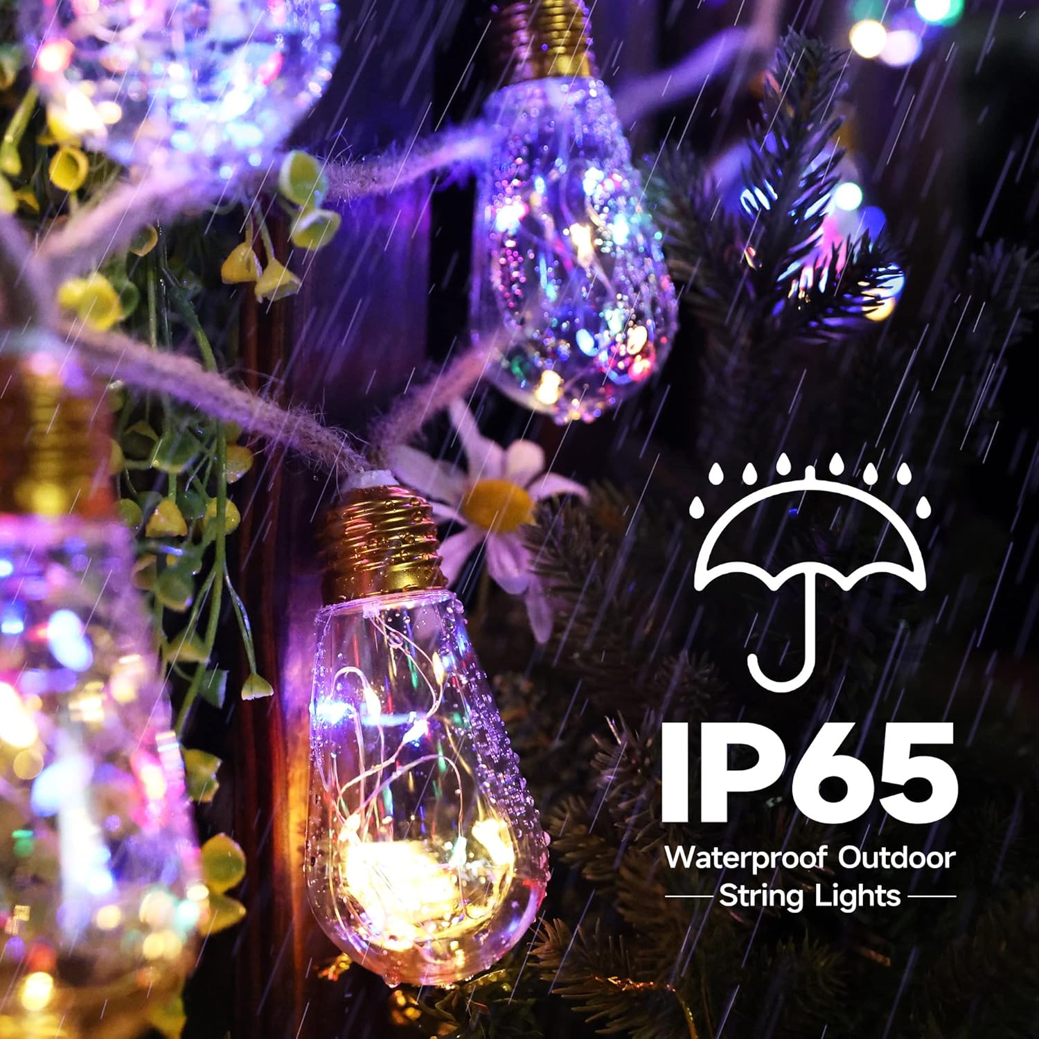 🔥Last Day Sale - 50% OFF🔥Vintage Rope Hemp Solar outdoor light string - 8 Modes 20/10 bulbs fairy string lights