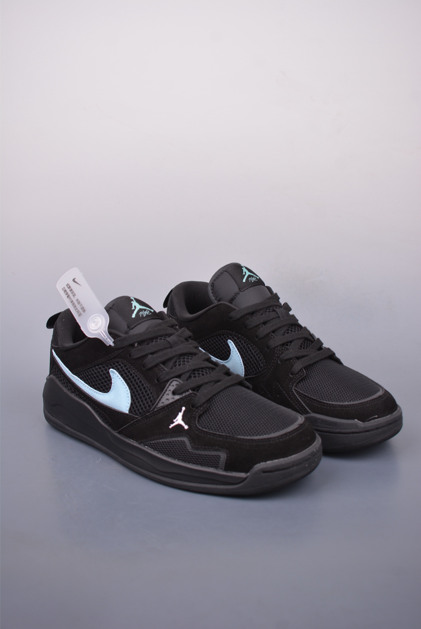 Nike Air Jordan CMFT Era Sneakers Mesh All Black Blue HJ6777-002