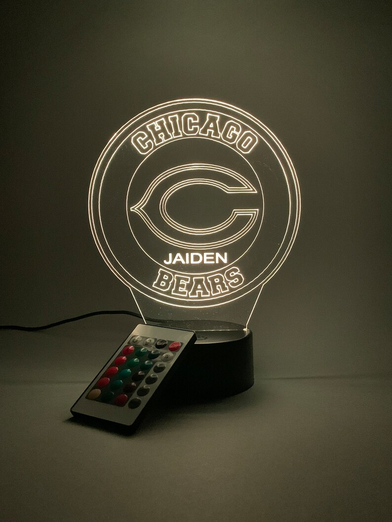 CHICAGO BEARS 3D LAMP PERSONALIZED